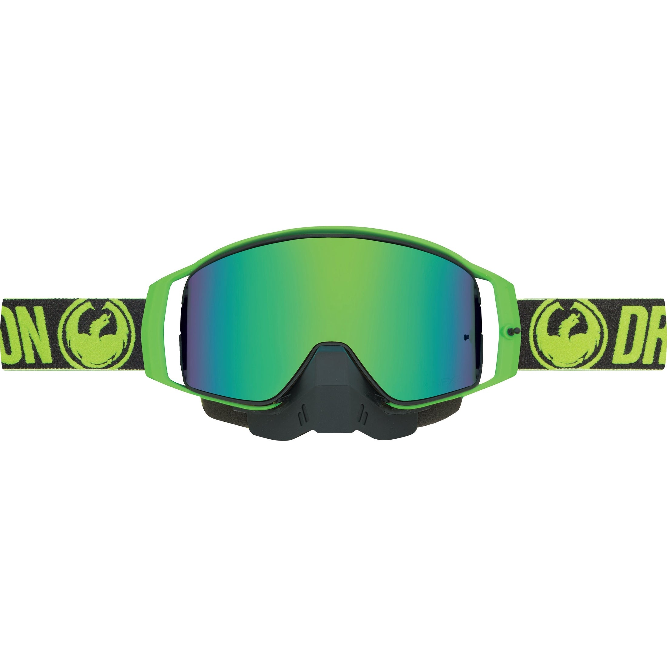 DRAGON NFX2 SNOW GOGGLE FACTORY W/LUMA GREEN ION + AMBER LENS