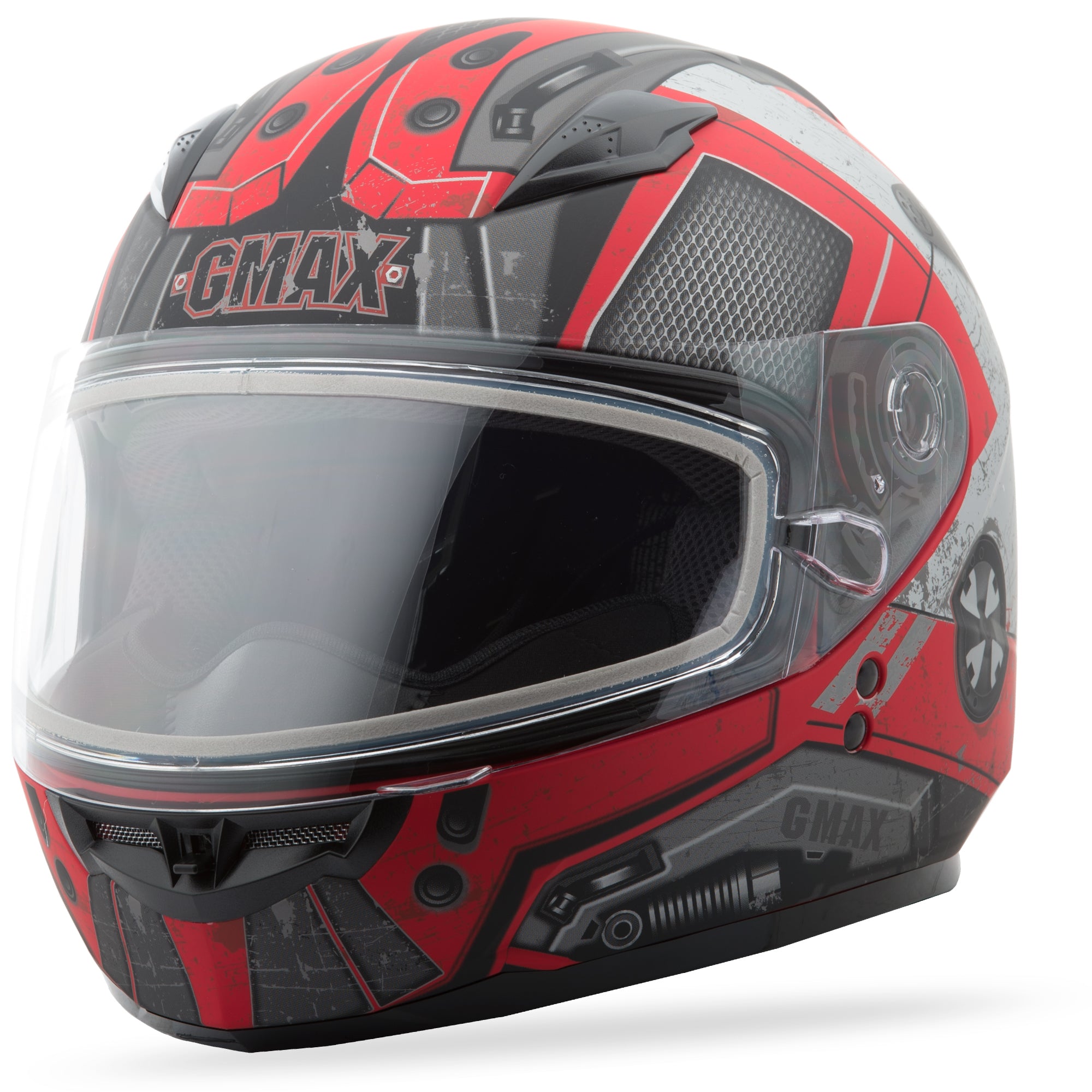 GMAX GM-49Y SNOW HELMET TROOPER MATTE BLACK/RED YM