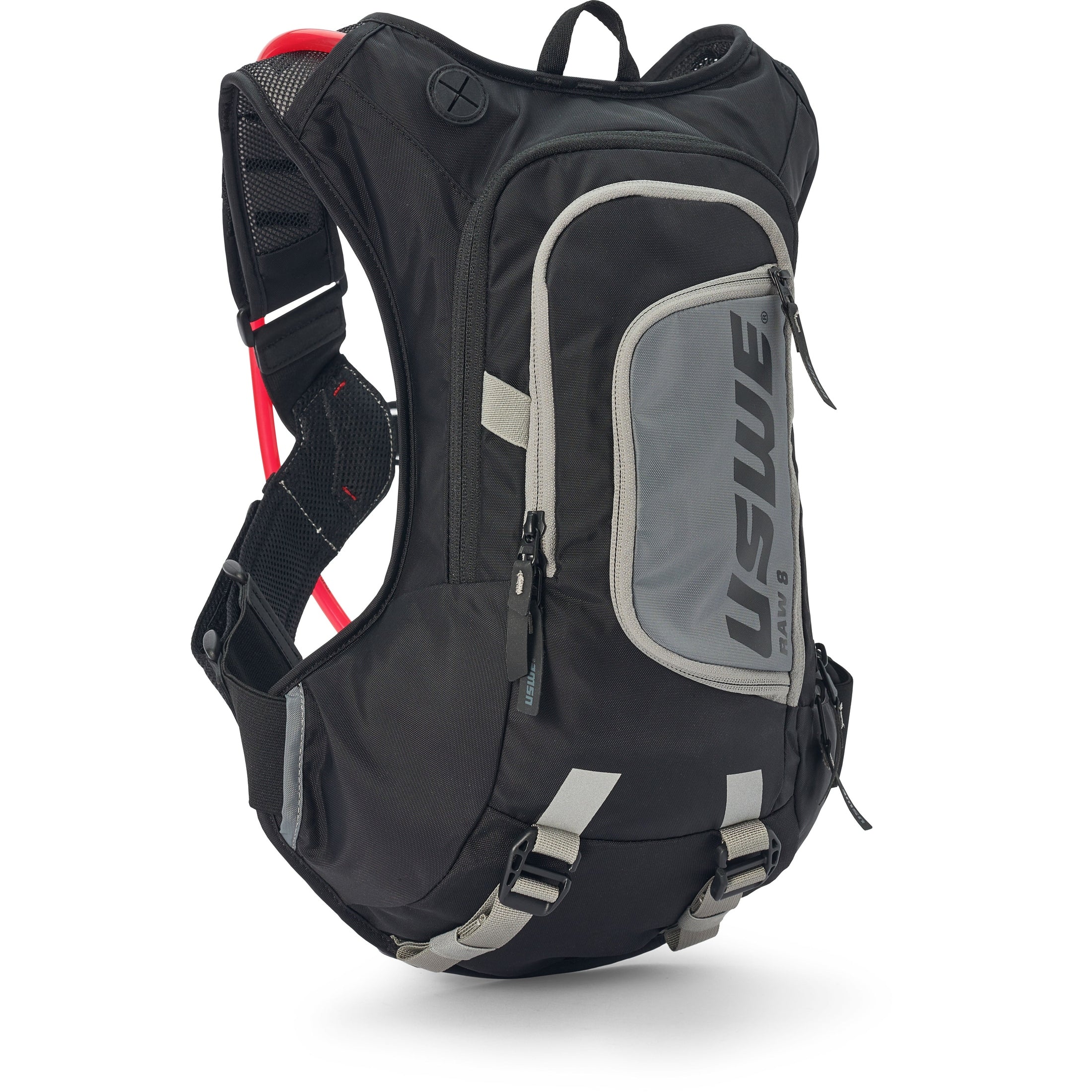 USWE MOTO HYDRO 8 BLK CARBON 3.0L HYDRATION PACK PNP TUBE