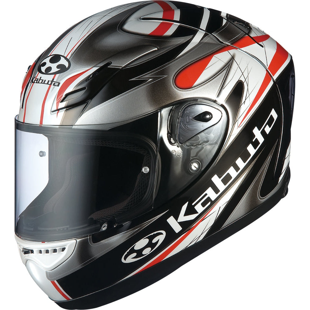 KABUTO FF-5V VIENTO HELMET BLACK/SILVER/RED S