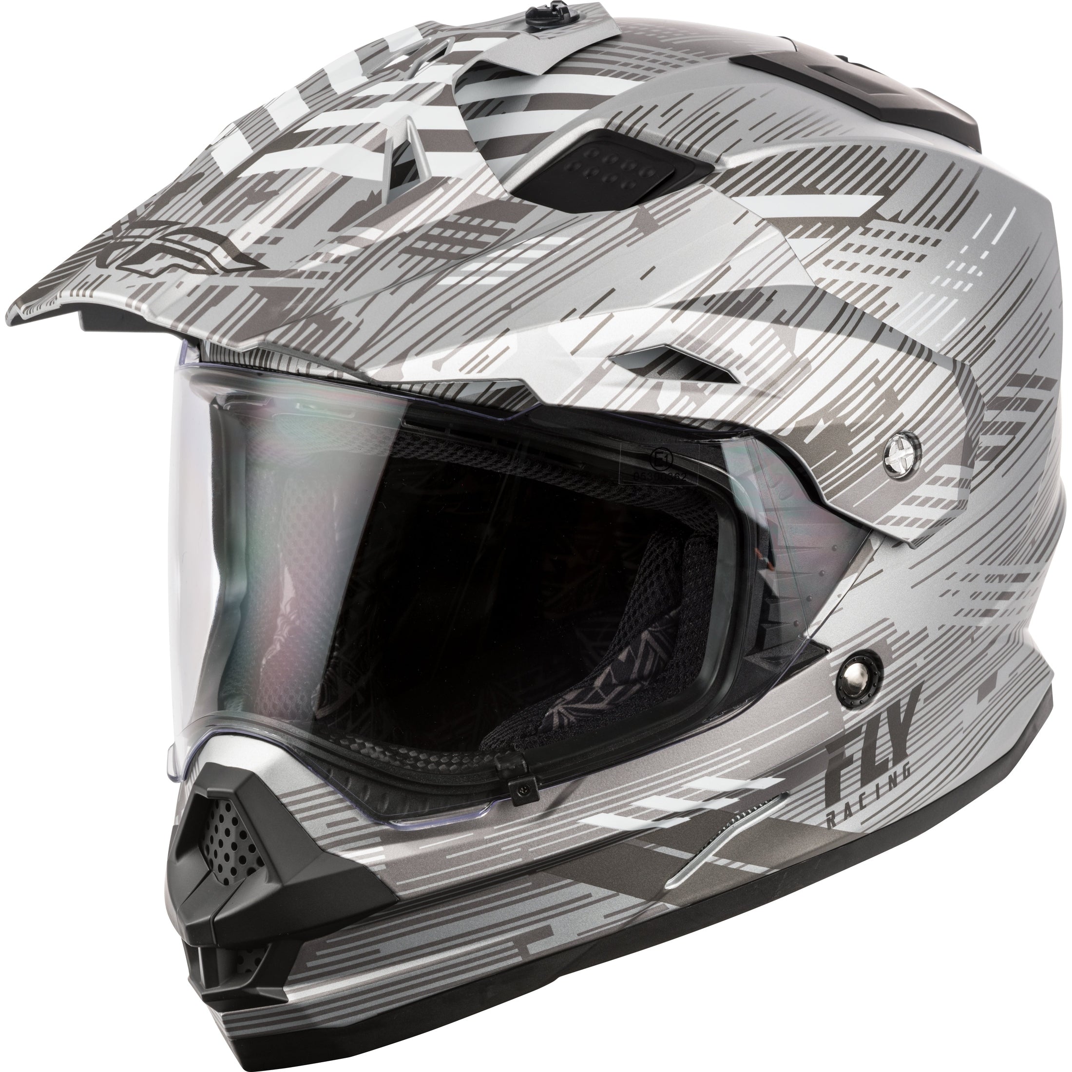 FLY RACING TREKKER QUANTUM HELMET MATTE GREY/DARK GREY/BLACK MD