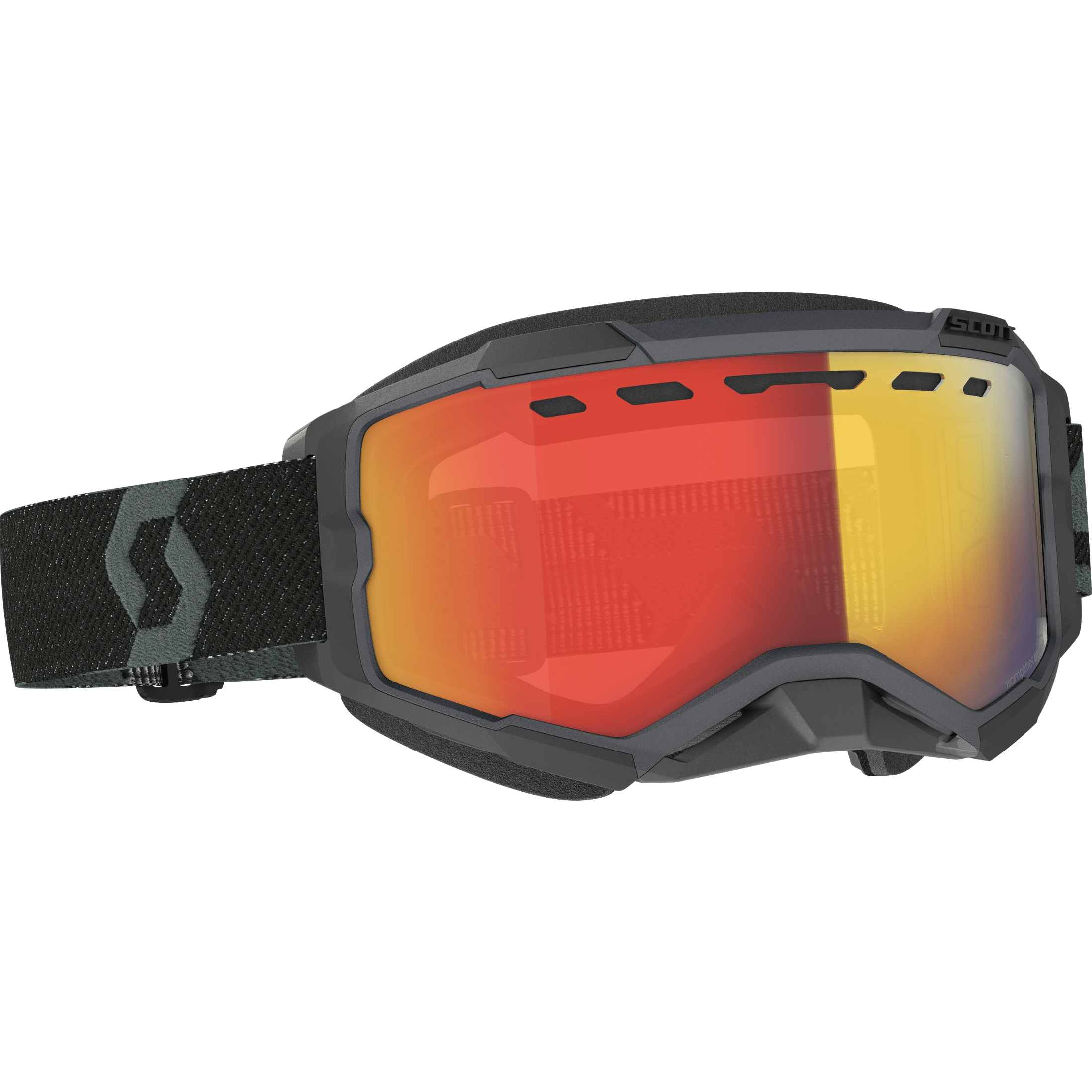 SCOTT FURY GOGGLE SNOW CROSS BLACK W/ENH RED CHROME