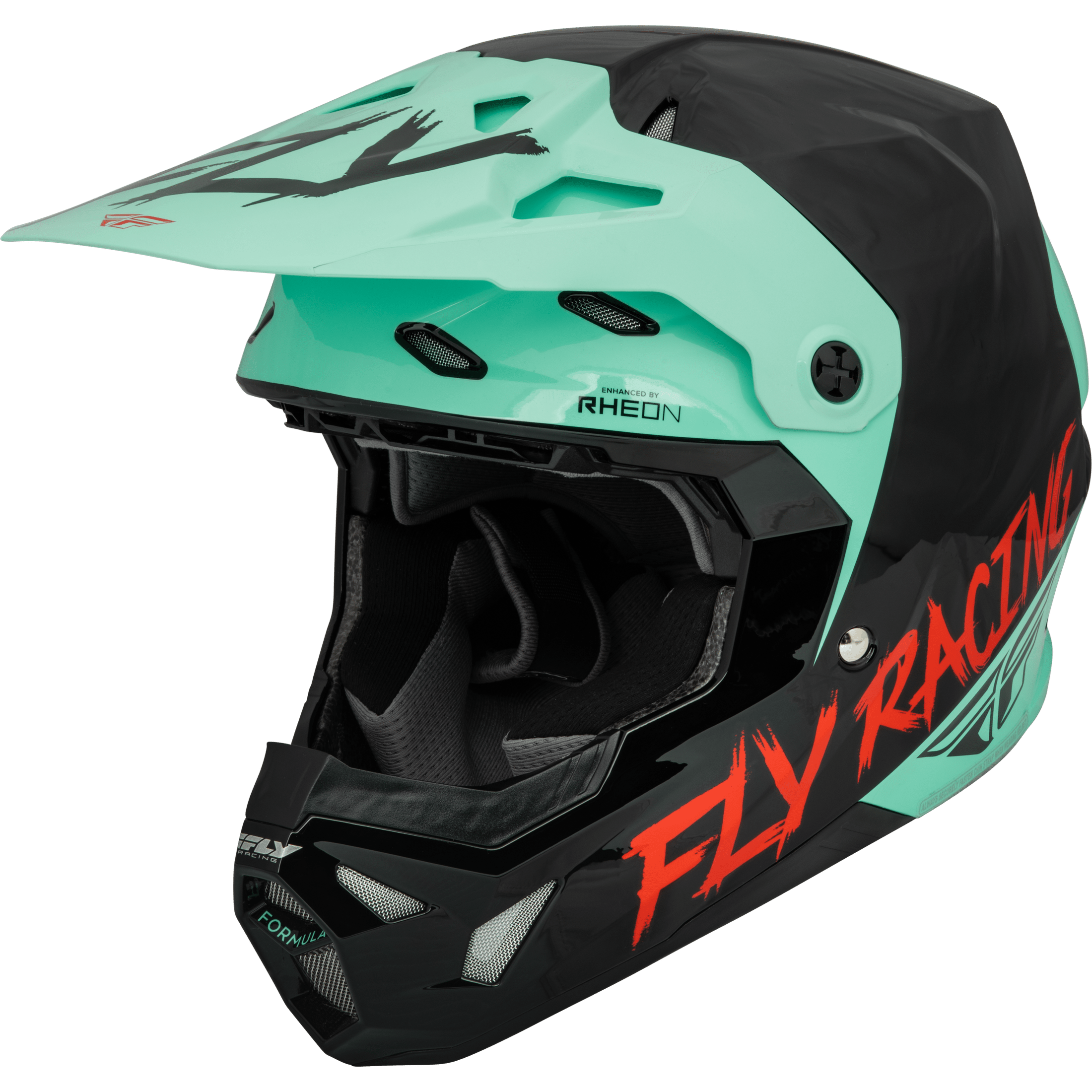 FLY RACING FORMULA CP S.E. RAVE HELMET BLACK/MINT/RED LG