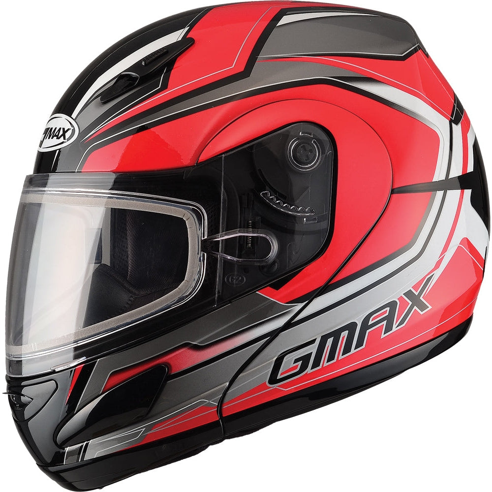 GMAX GM-44S MODULAR HELMET GLACIER RED/SILVER/BLACK X