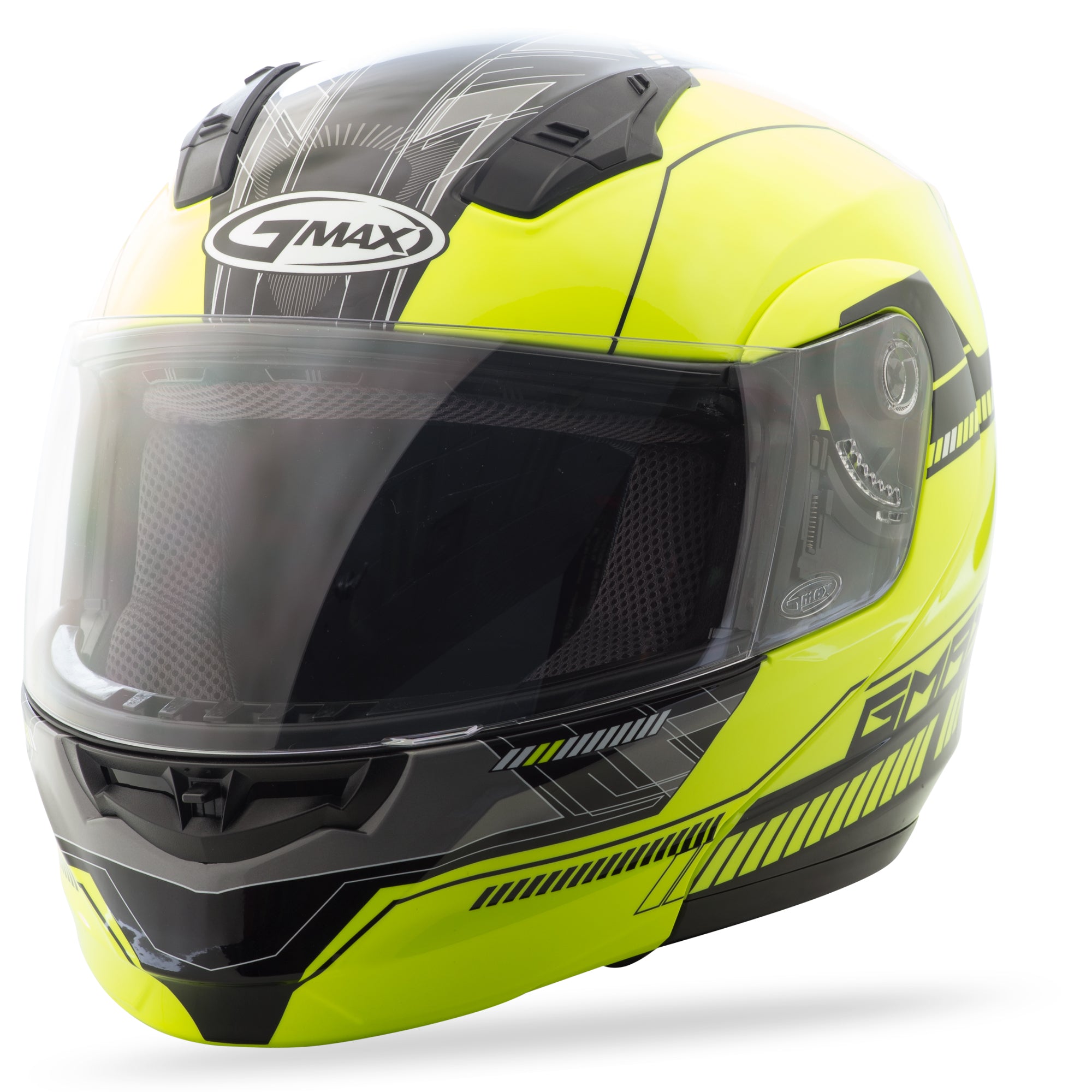 GMAX MD-04 MODULAR HELMET HI-VIS/BLACK LG