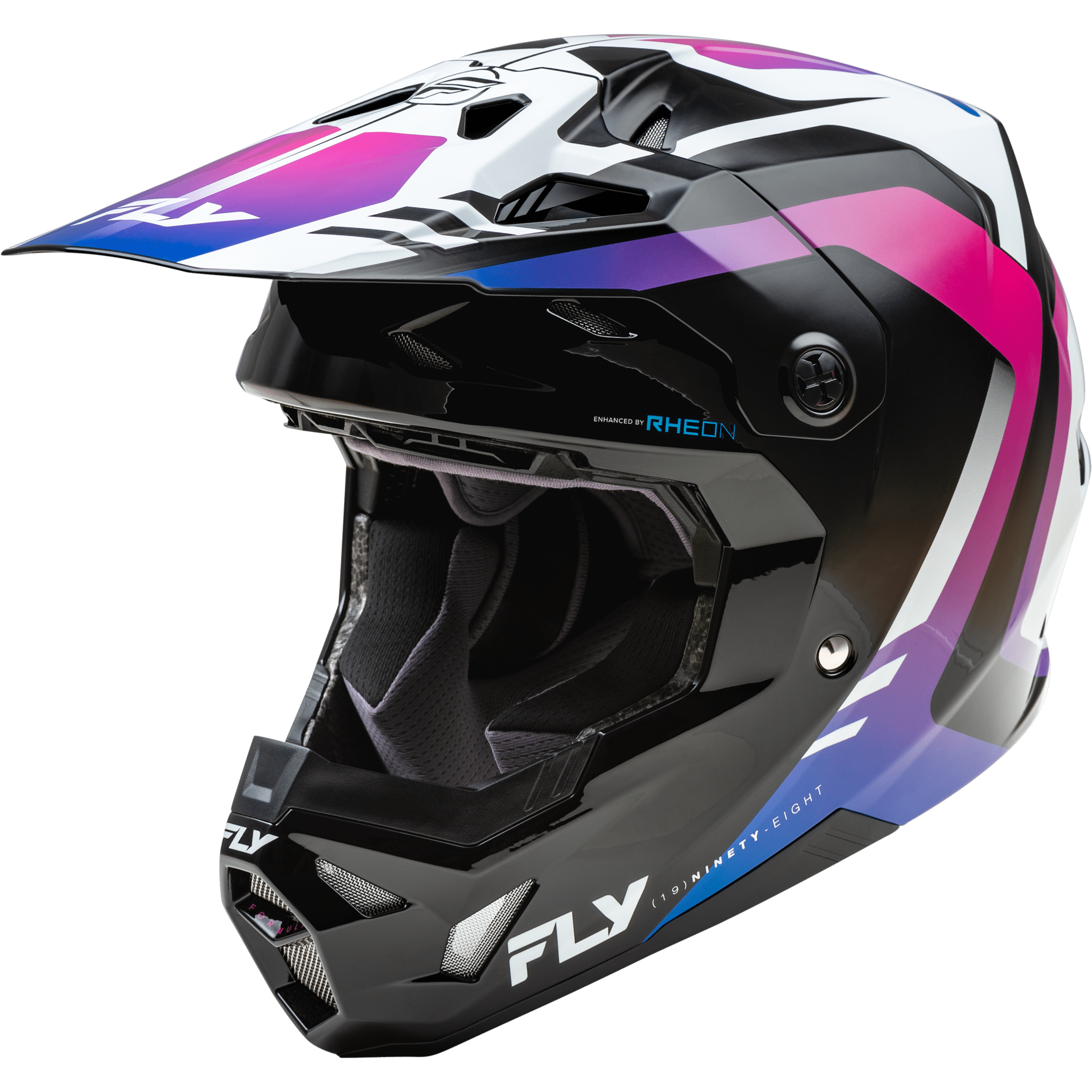 FLY RACING YTH FORMULA CP KRYPTON HELMET WHITE/BLACK/PURPLE YL