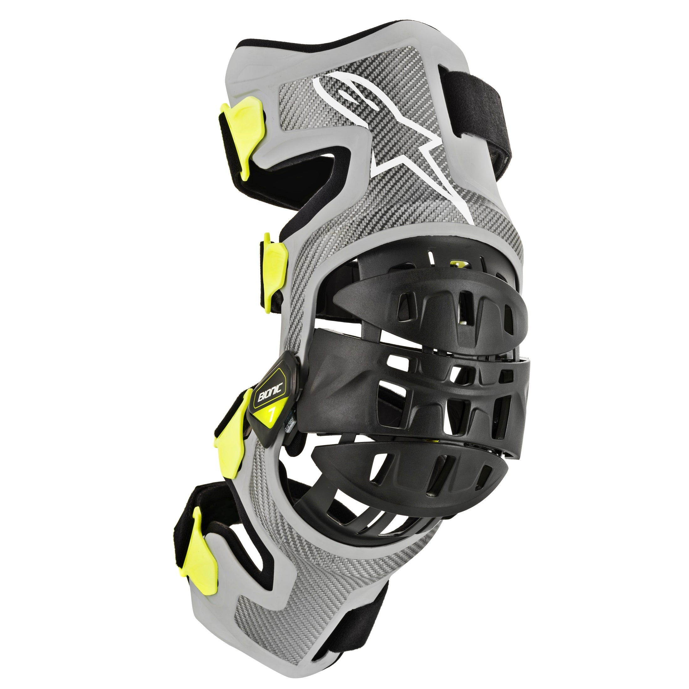 ALPINESTARS BIONIC 7 KNEE SET SILVER/YELLOW SM