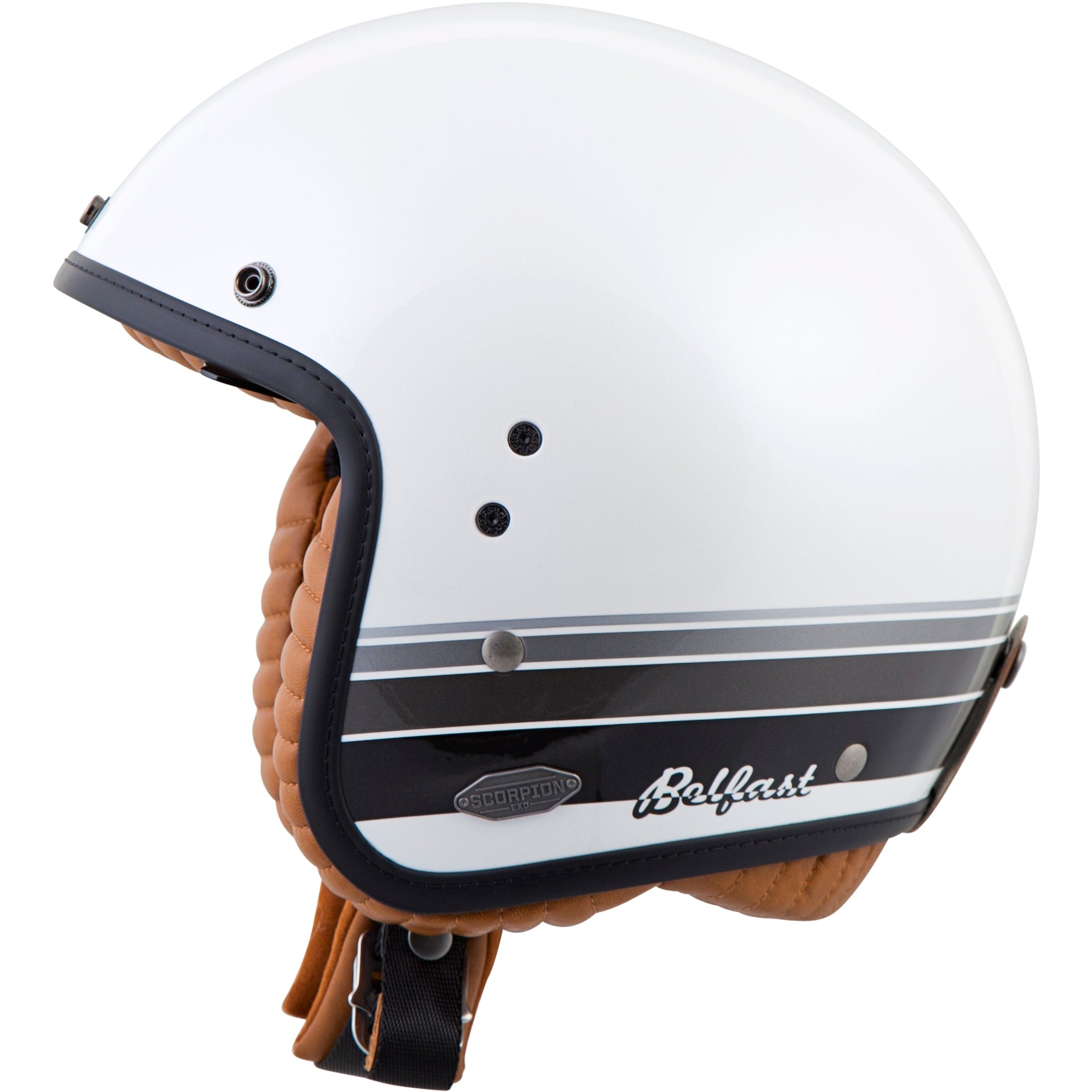 SCORPION EXO BELLFAST OPEN-FACE HELMET BLANCO WHITE 3X