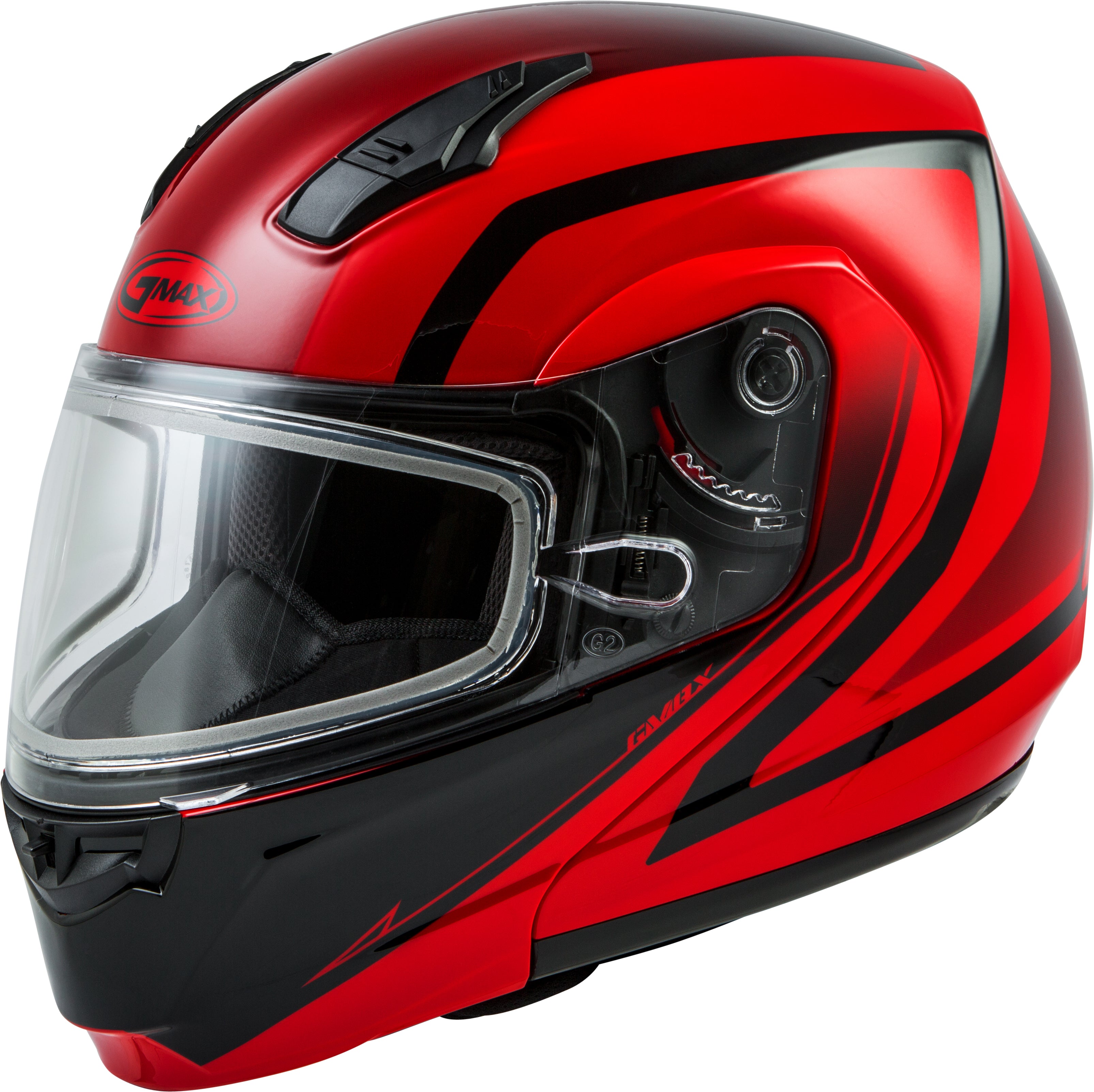 GMAX MD-04S MODULAR DOCKET SNOW HELMET RED/BLACK XS