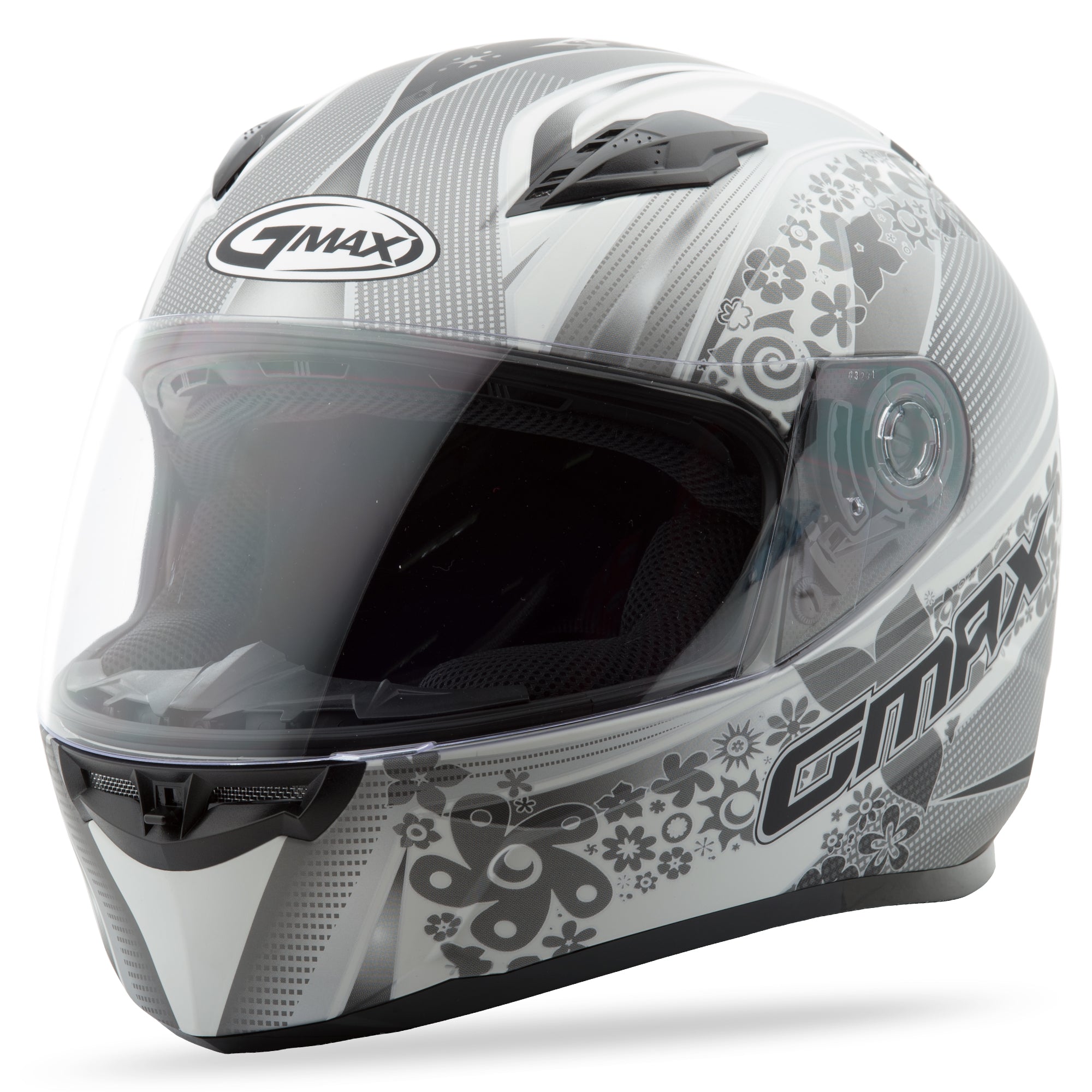GMAX FF-49 FULL-FACE ELEGANCE HELMET MATTE WHITE/SILVER MD