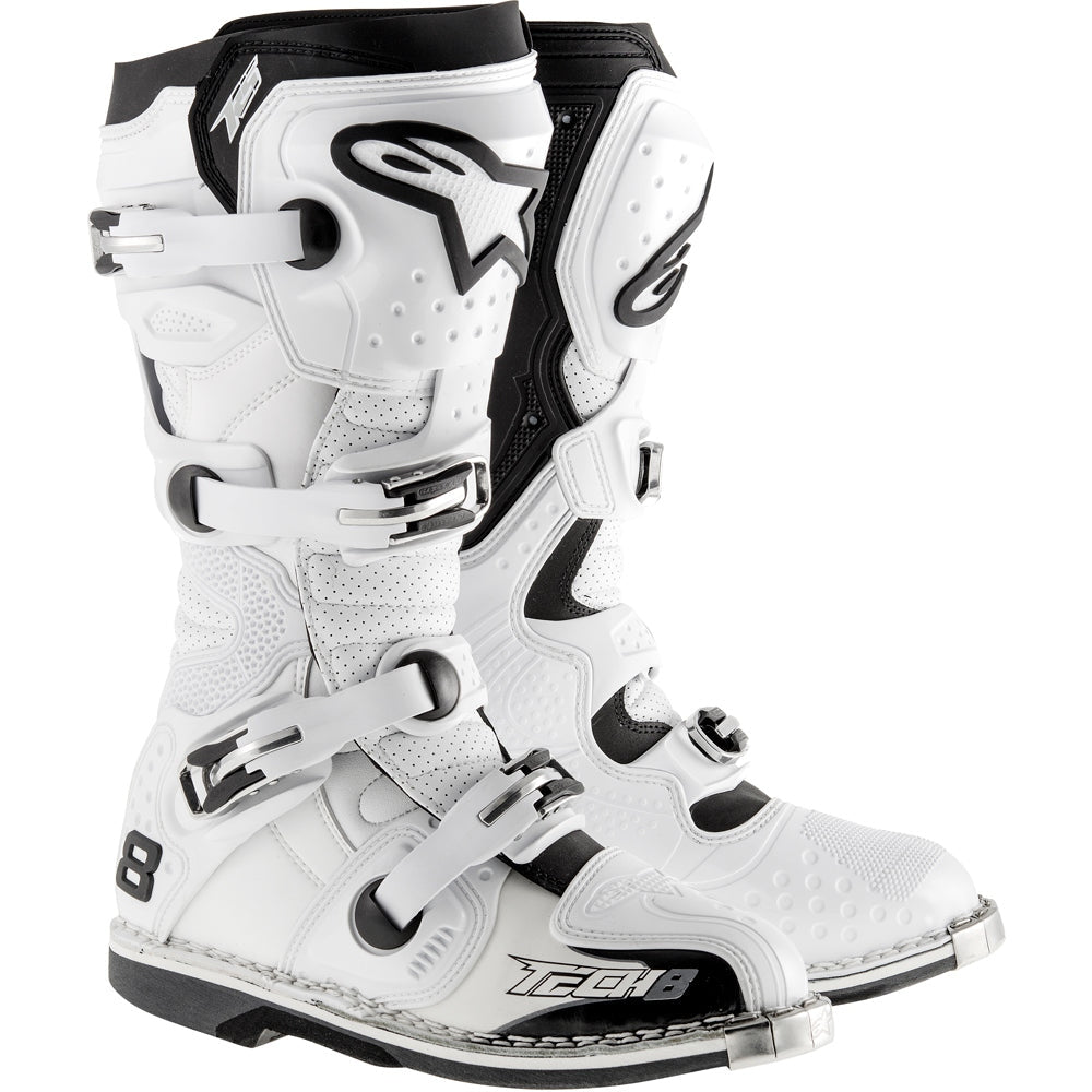 ALPINESTARS TECH 8 RS BOOTS WHITE VENTED SZ 12