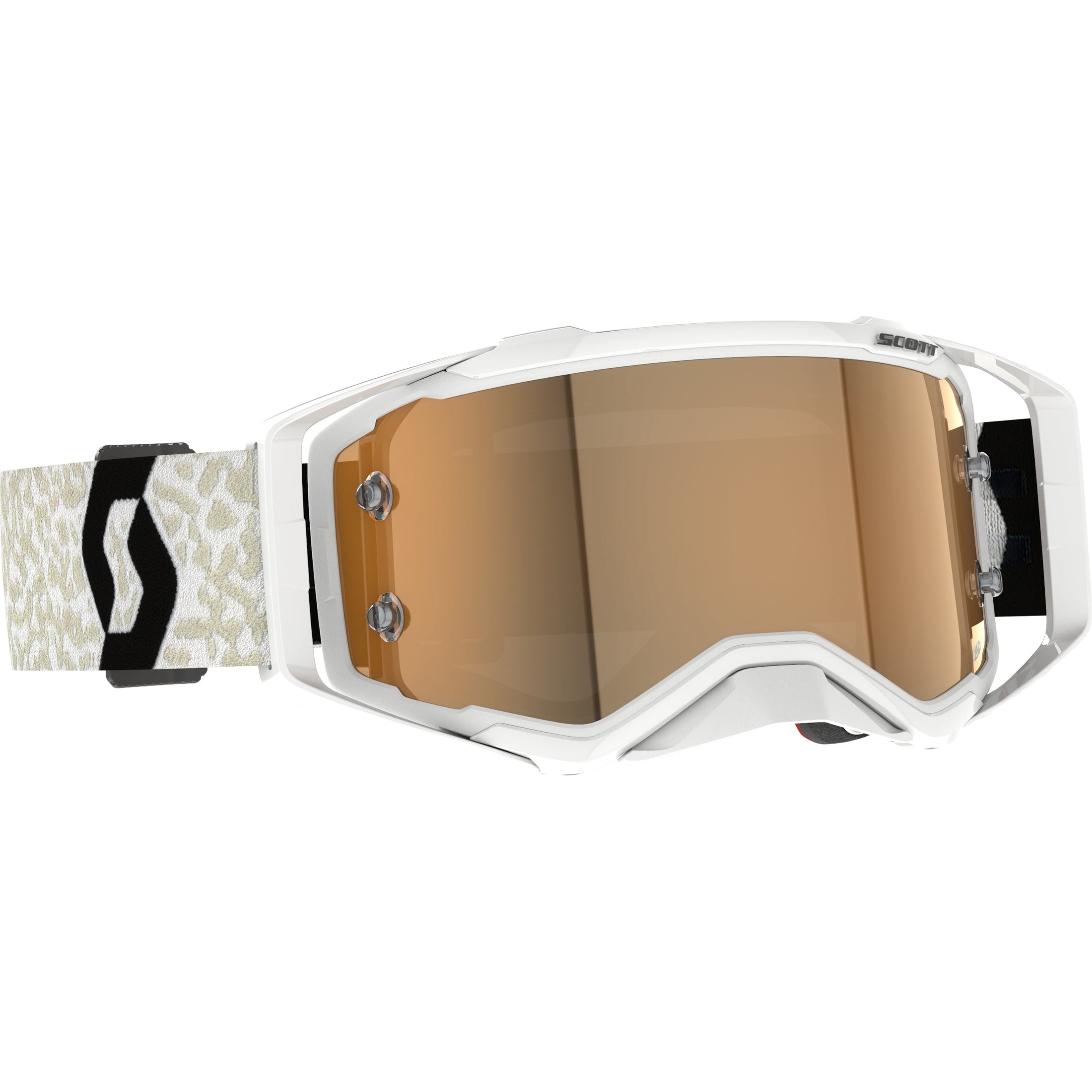 SCOTT PROSPECT AMP GOGGGLE WHITE/BLACK GOLD CHROME WORKS