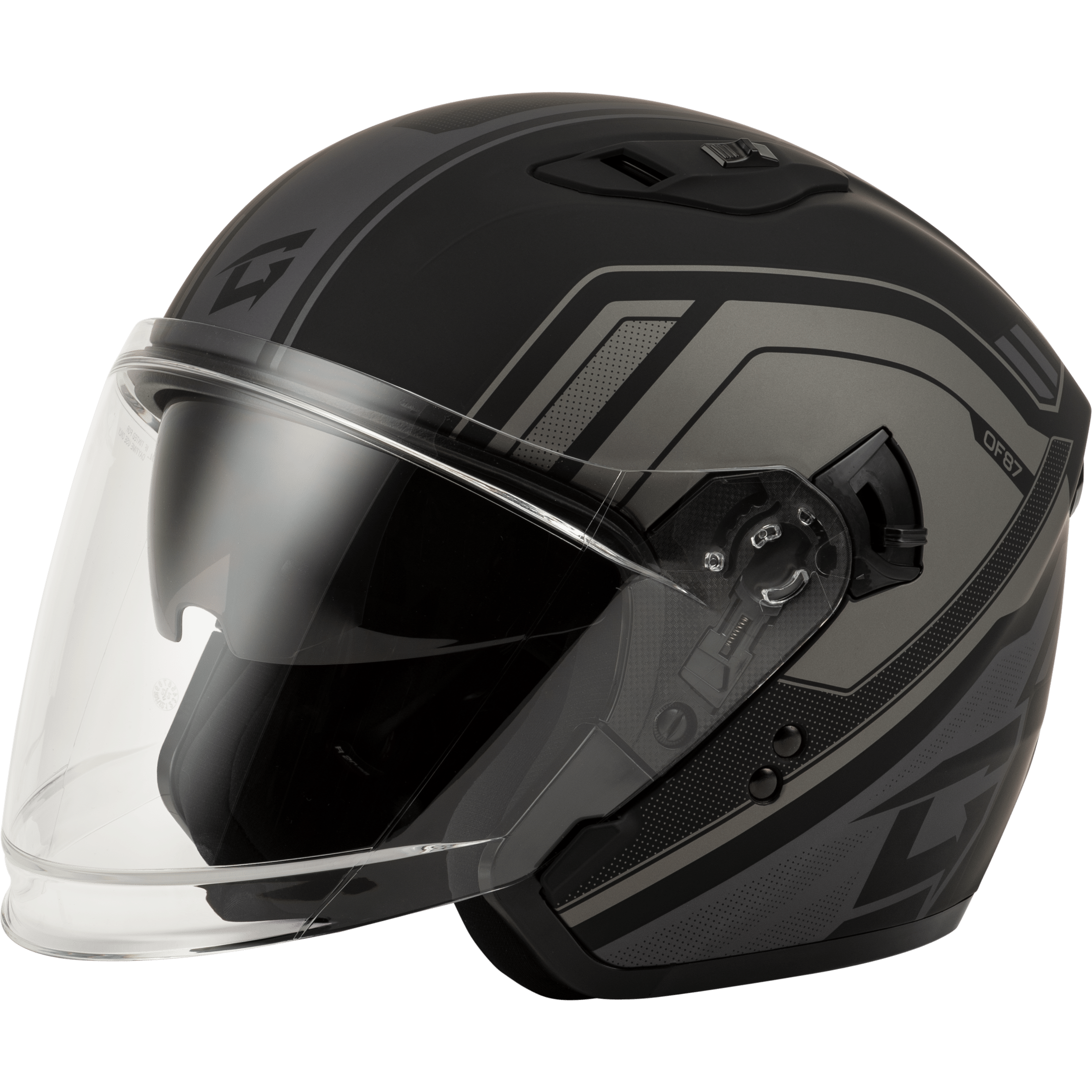 GMAX OF-87 DUKE HELMET W/LED LIGHT MATTE BLK/GREY XS