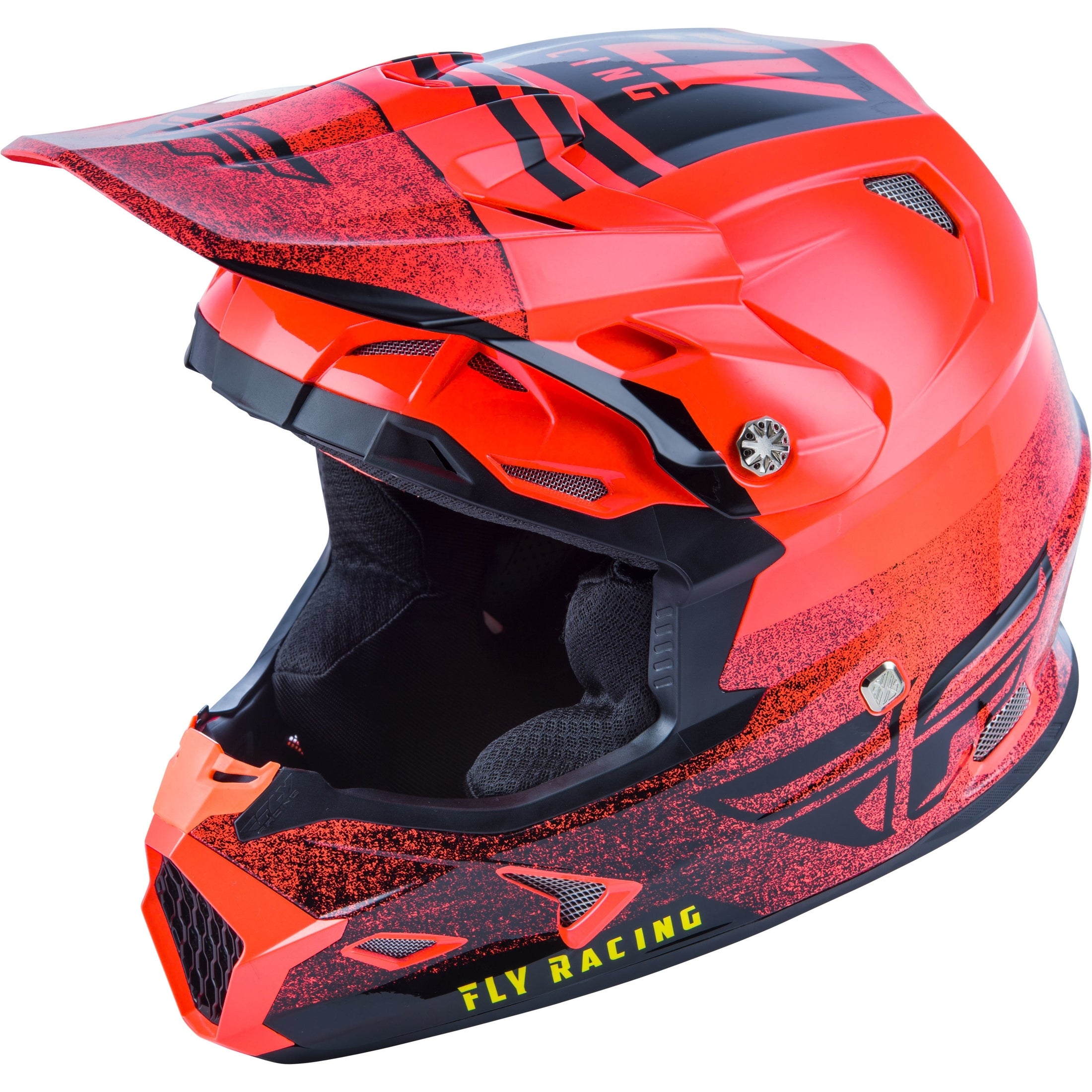 FLY RACING TOXIN EMBARGO HELMET NEON RED/BLACK SM