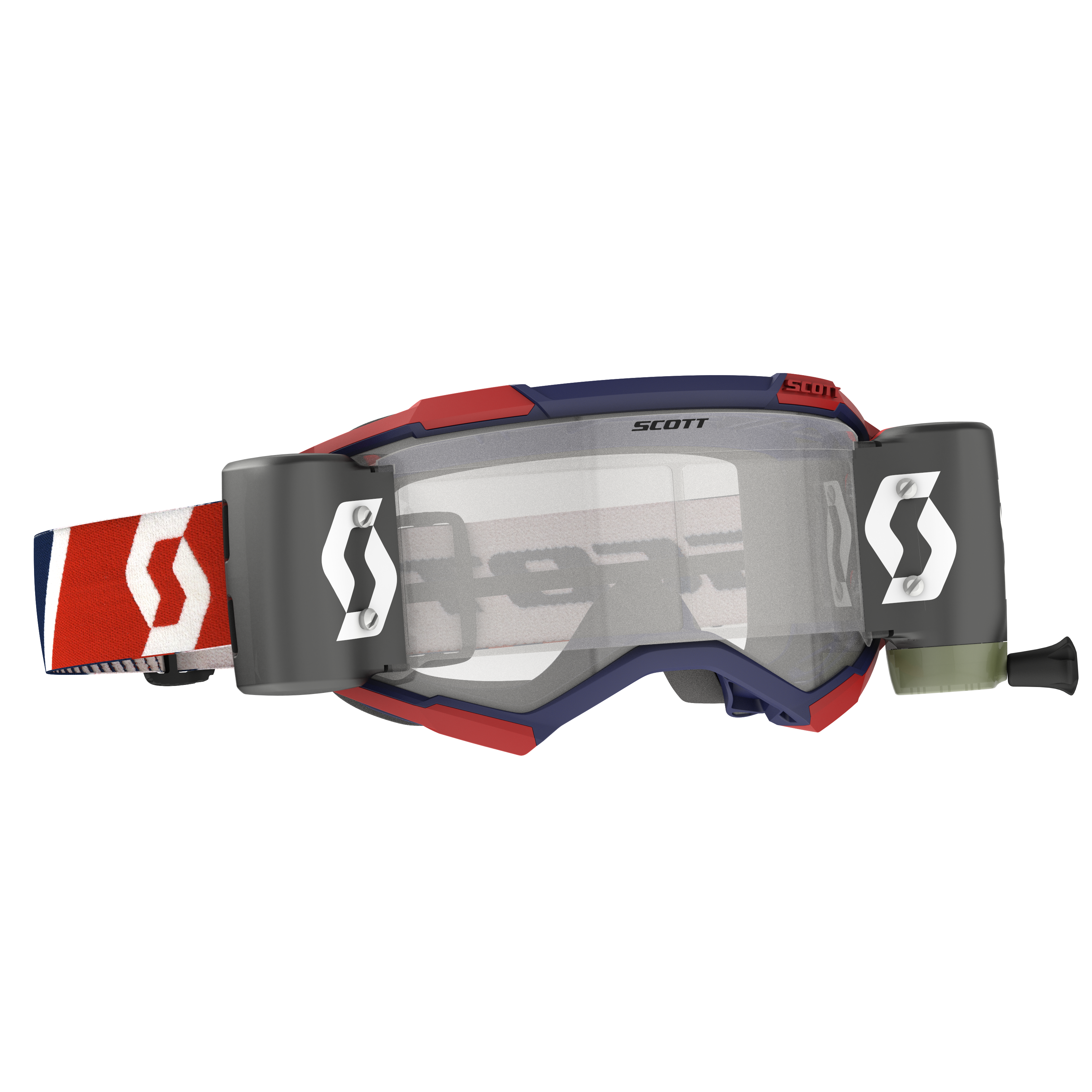 SCOTT FURY GOGGLE WFS RED/BLUE CLEAR WORKS LENS