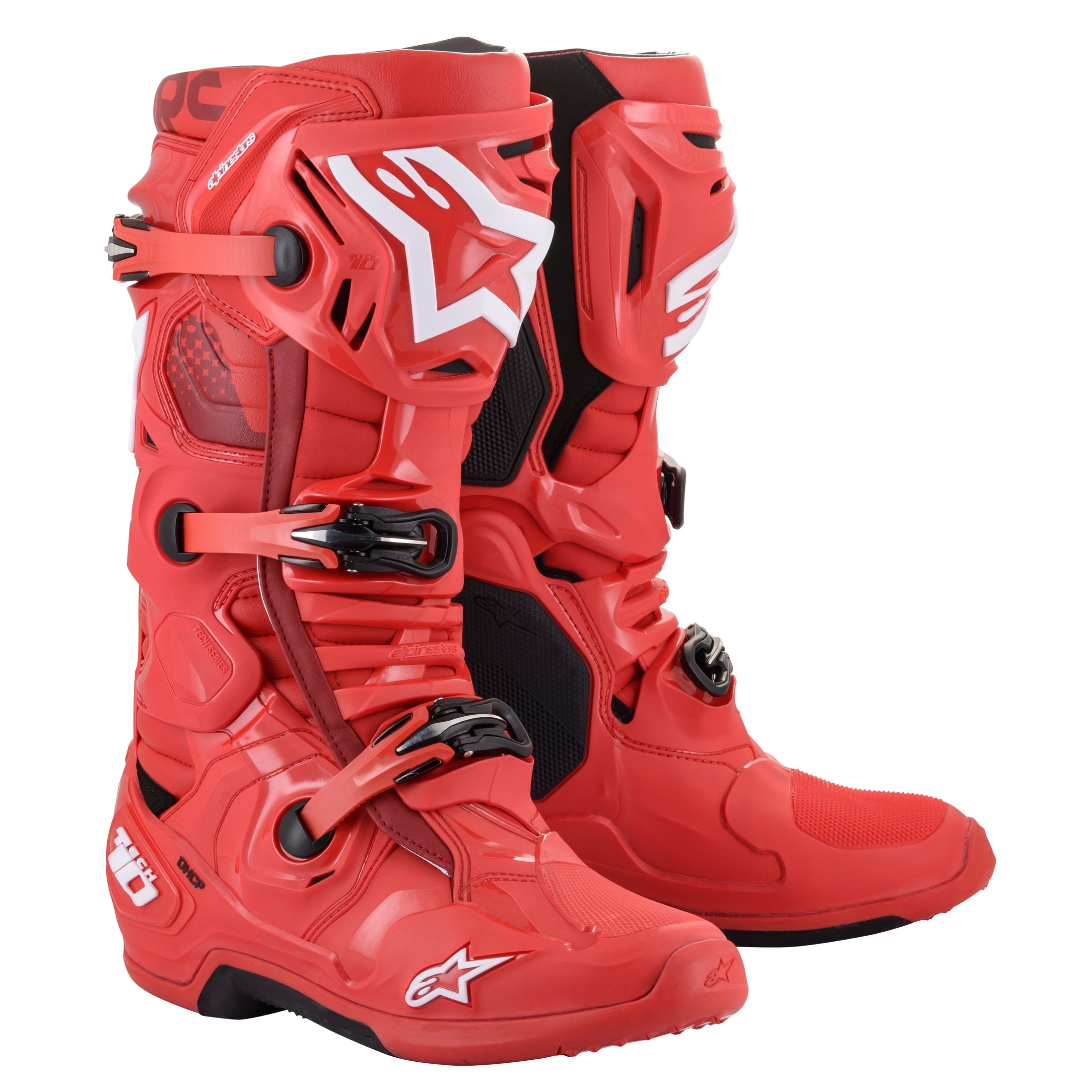ALPINESTARS TECH 10 BOOTS RED SZ 12