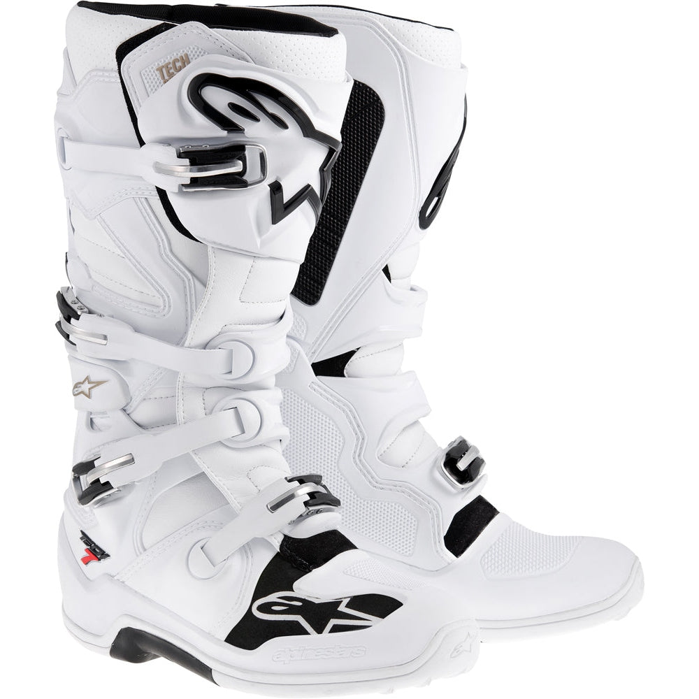 ALPINESTARS TECH 7 BOOTS WHITE SZ 09