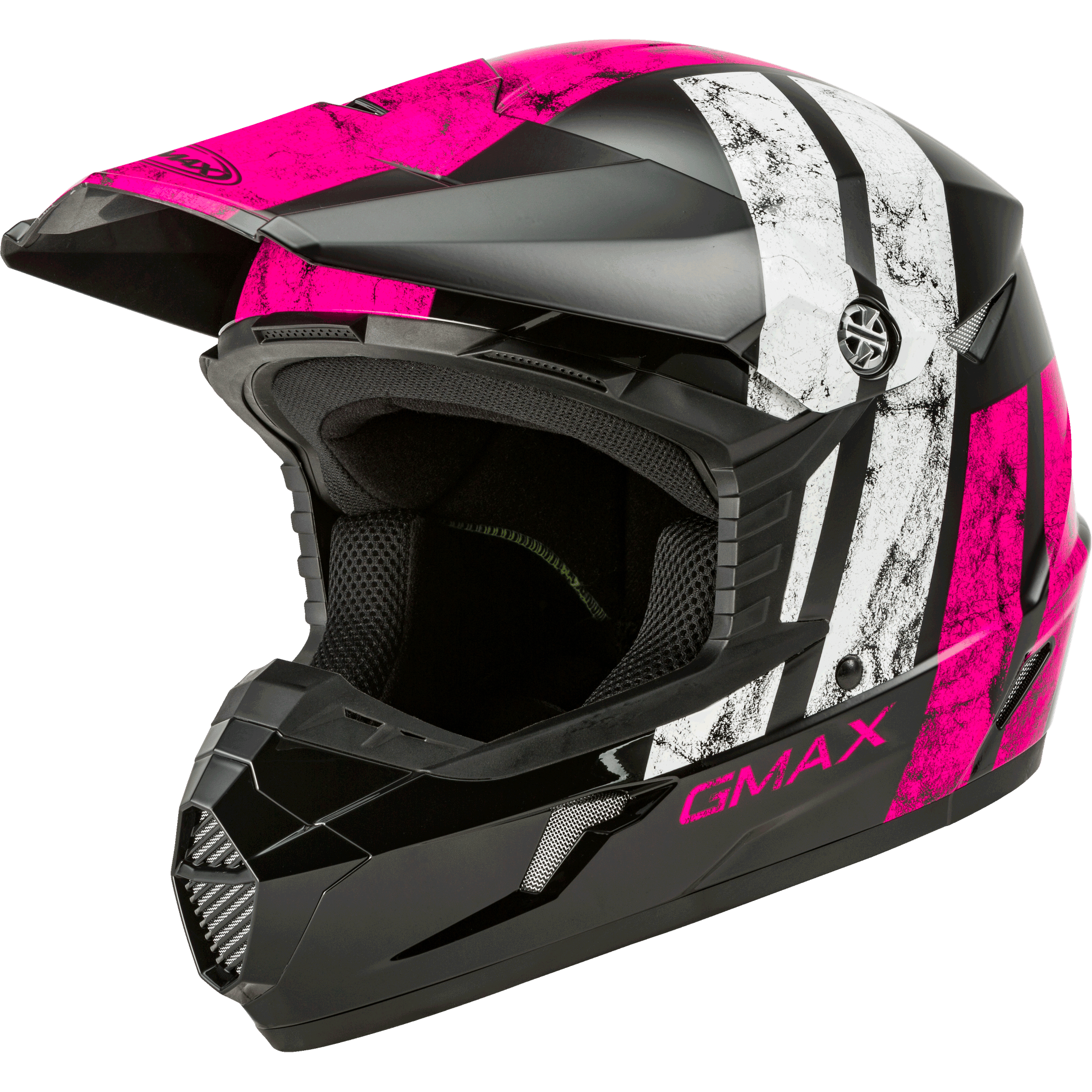 GMAX MX-46 OFF-ROAD DOMINANT HELMET BLACK/PINK/WHITE LG