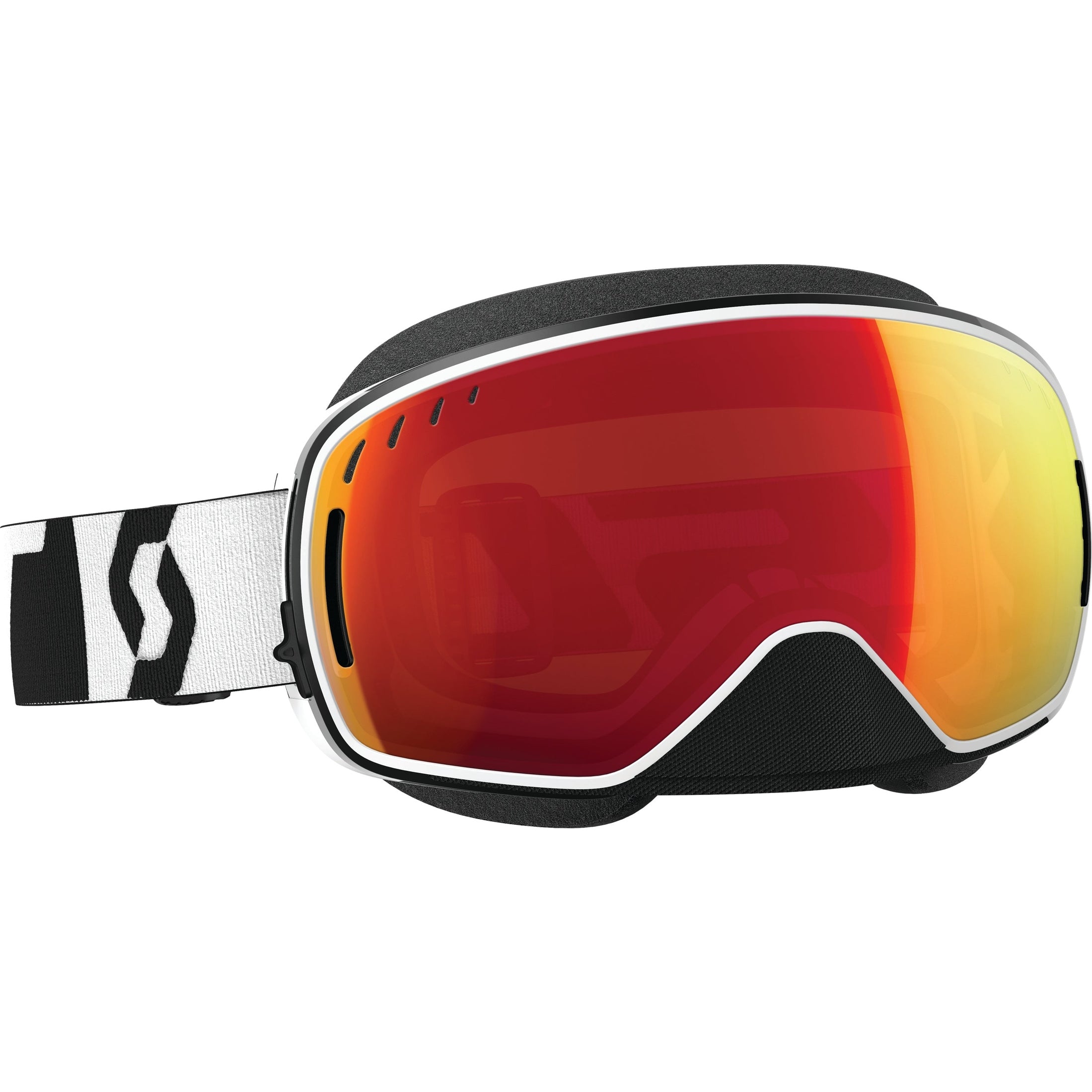 SCOTT LCG SNO-X GOGGLE BLACK/WHITE CHROME W/CLEAR LENSES