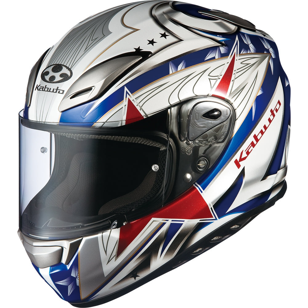 KABUTO AEROBLADE III TRICOLOR HELMET RED/WHITE/BLUE M