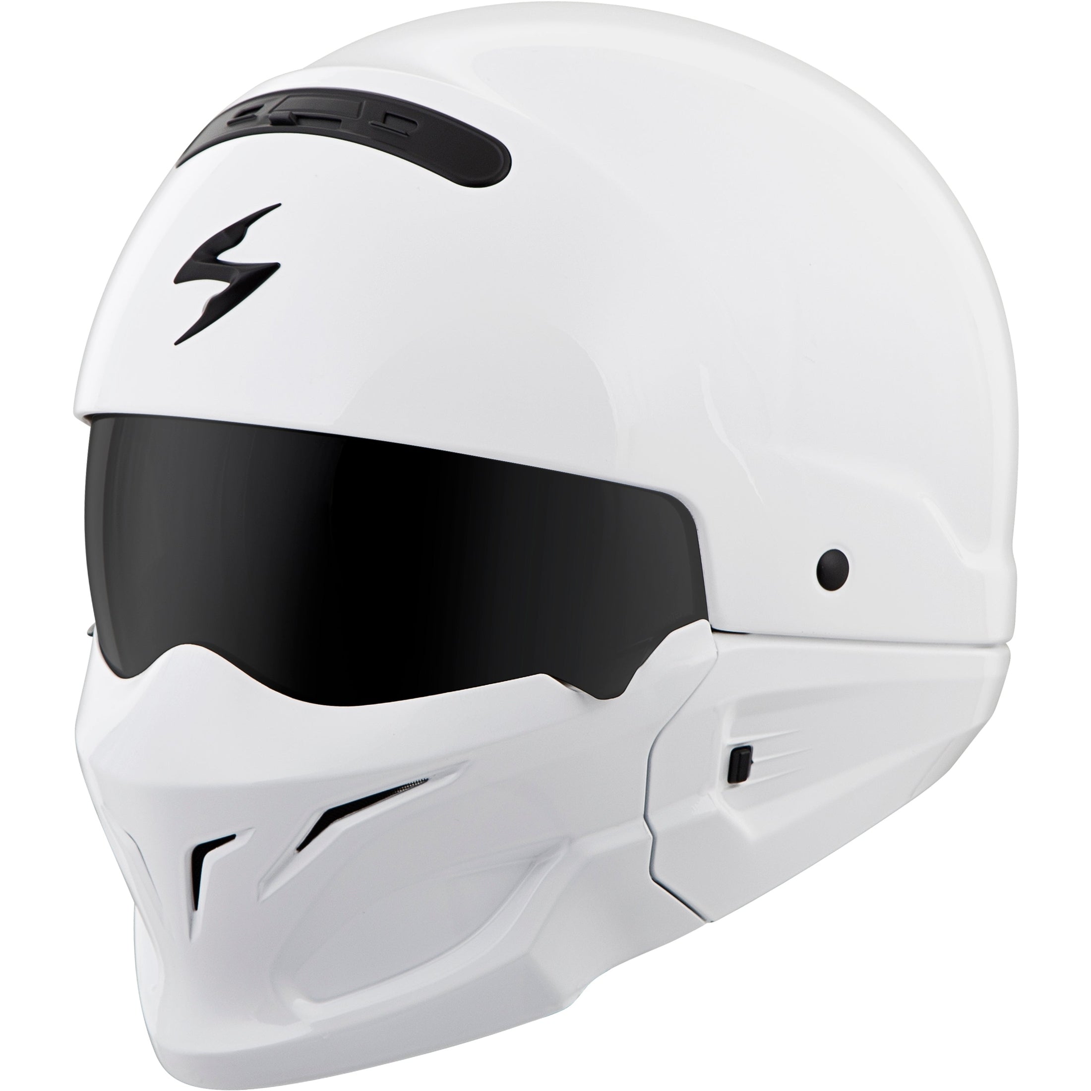 SCORPION EXO COVERT OPEN-FACE HELMET GLOSS WHITE 3X