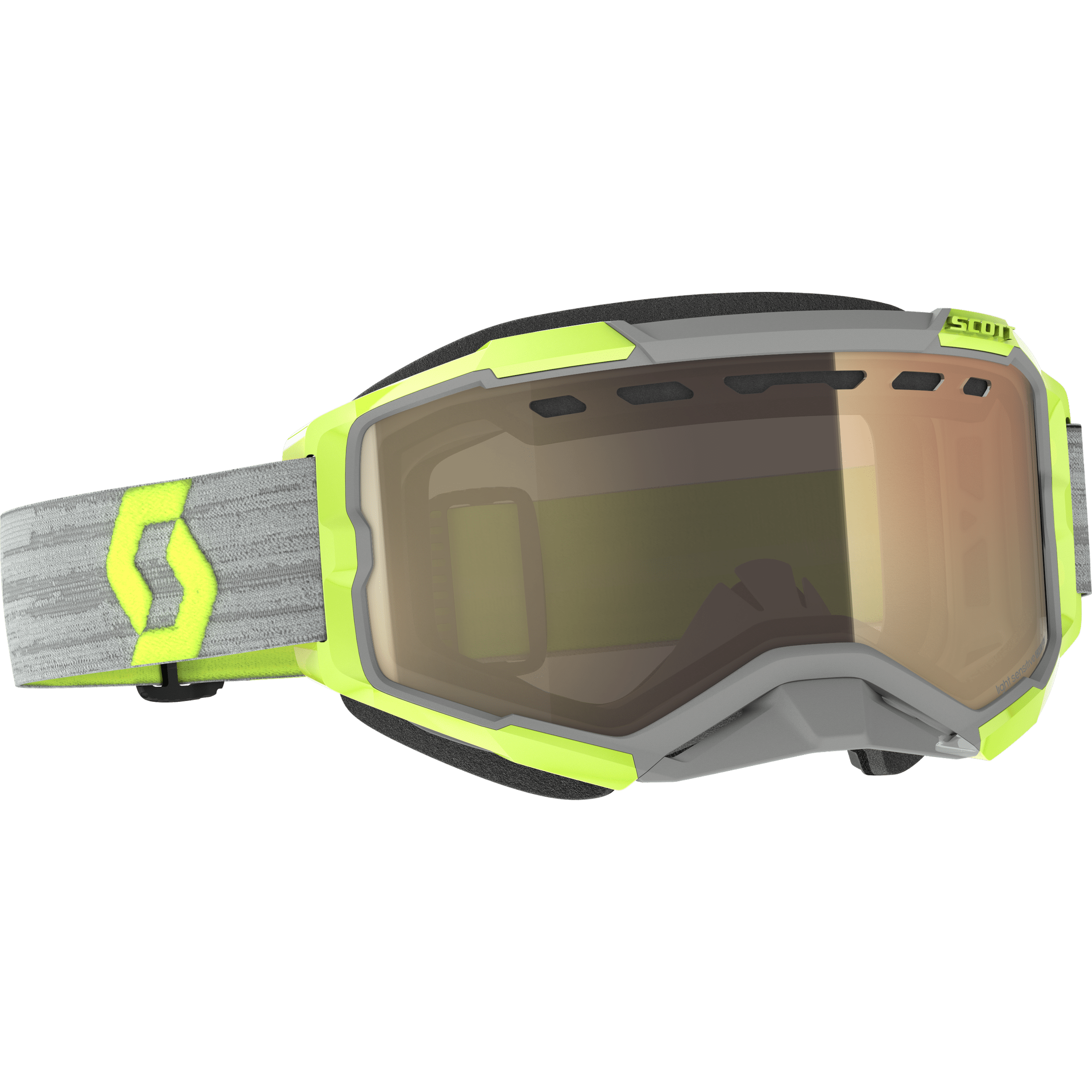 SCOTT FURY GOGGLE SNOW CROSS LS GRY/YLW W/BRONZE CHROME