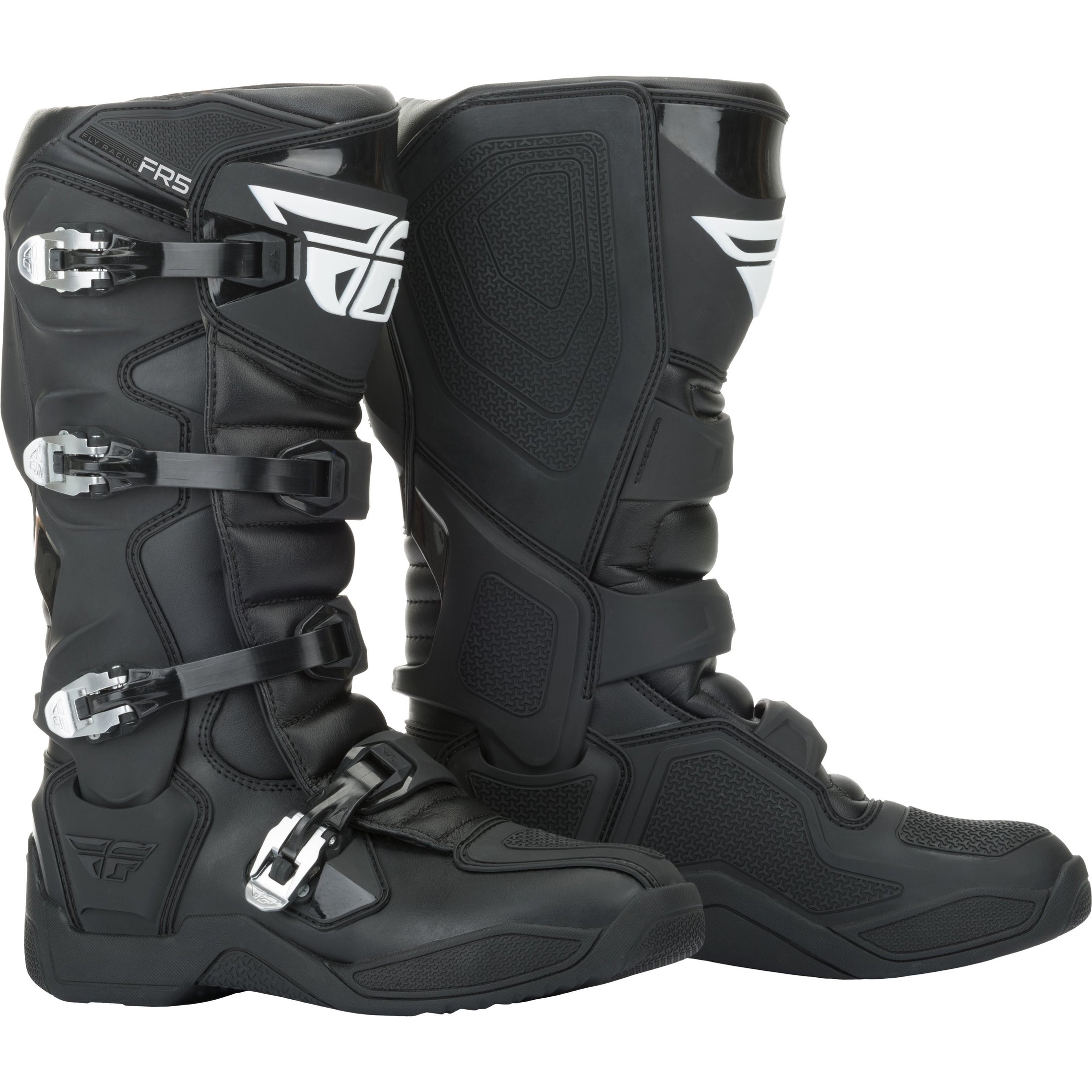 FLY RACING FR5 BOOTS BLACK SZ 08