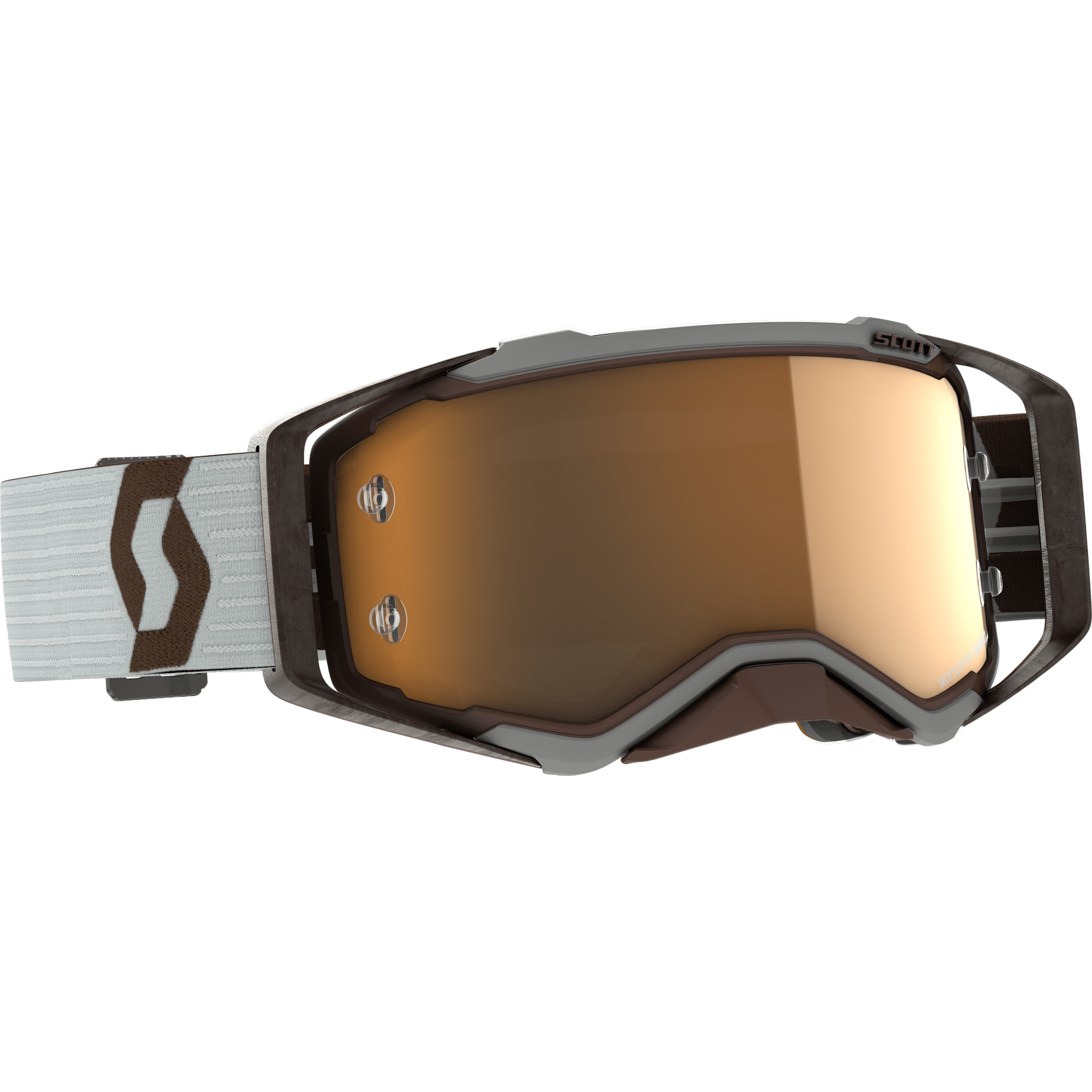 SCOTT PROSPECT AMPLIFIER GOGGLE GREY/BROWN GOLD CHROME WORKS