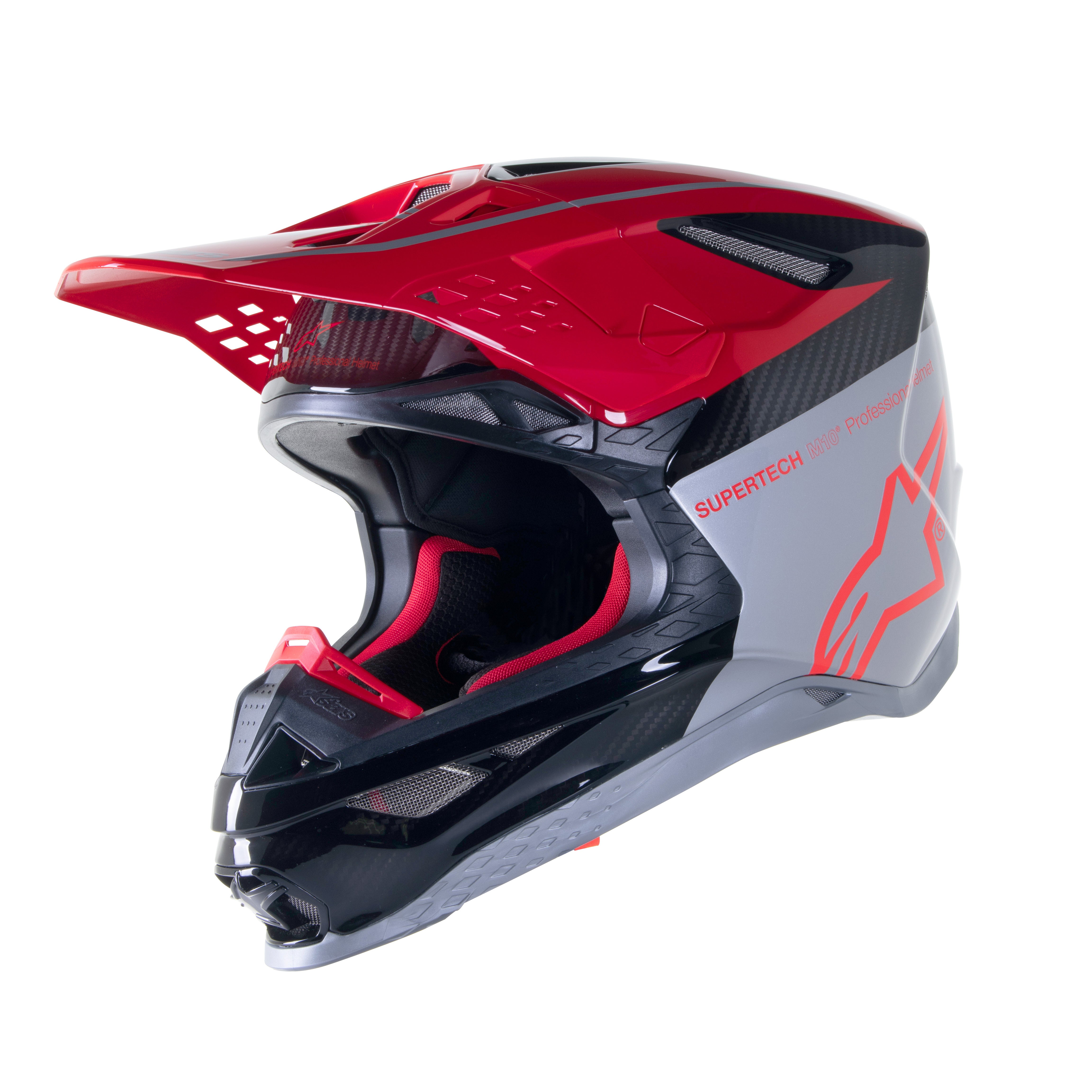 ALPINESTARS S-M10 HELMET ACUMEN LE RED FLAKE/BLACK/SILVER SM
