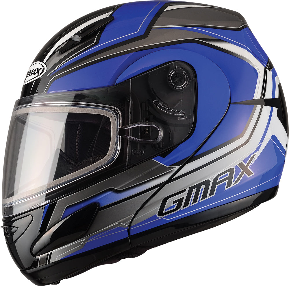 GMAX GM-44S MODULAR HELMET GLACIER BLUE/SILVER/BLACK L