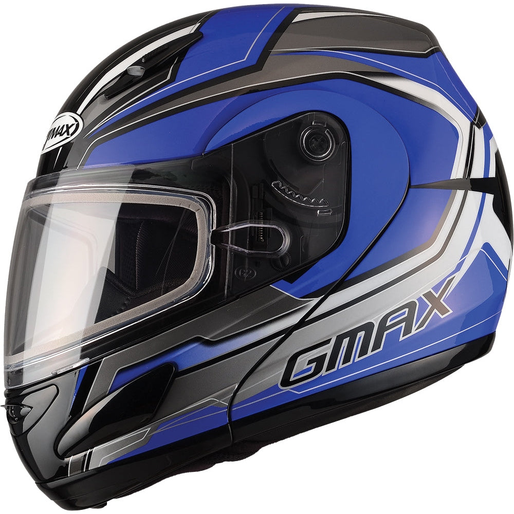 GMAX GM-44S MODULAR HELMET GLACIER BLUE/SILVER/BLACK X