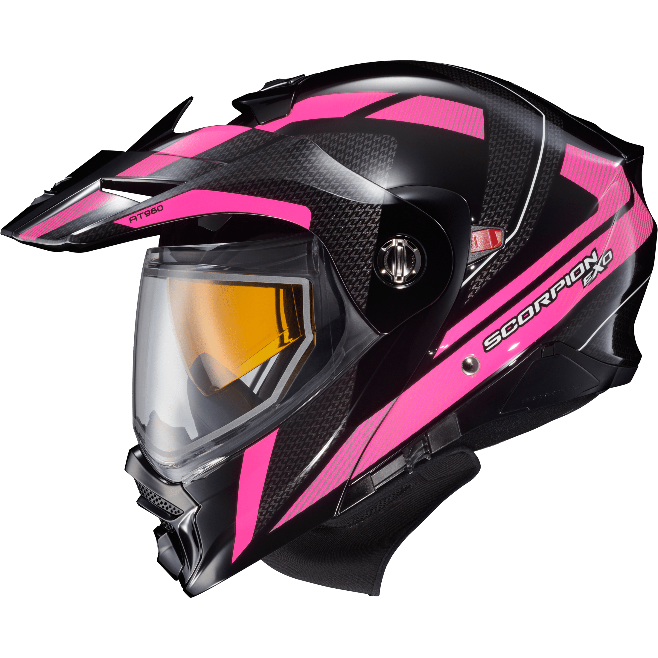 SCORPION EXO EXO-AT960 COLD WEATHER HELMET HICKS PINK LG (DUAL PANE)