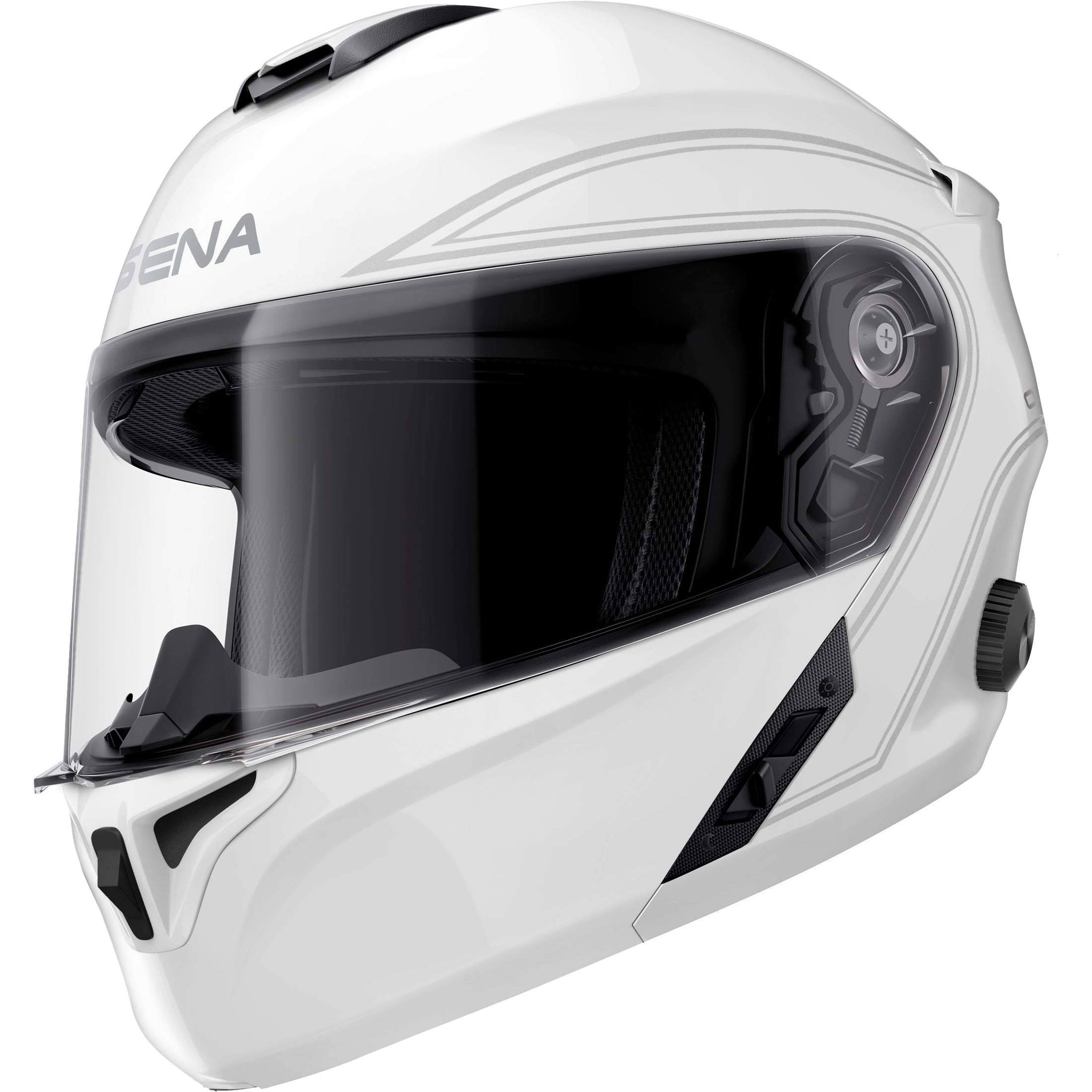 SENA OUTRUSH FLIP-UP BT HELMET GLOSSY WHITE XL