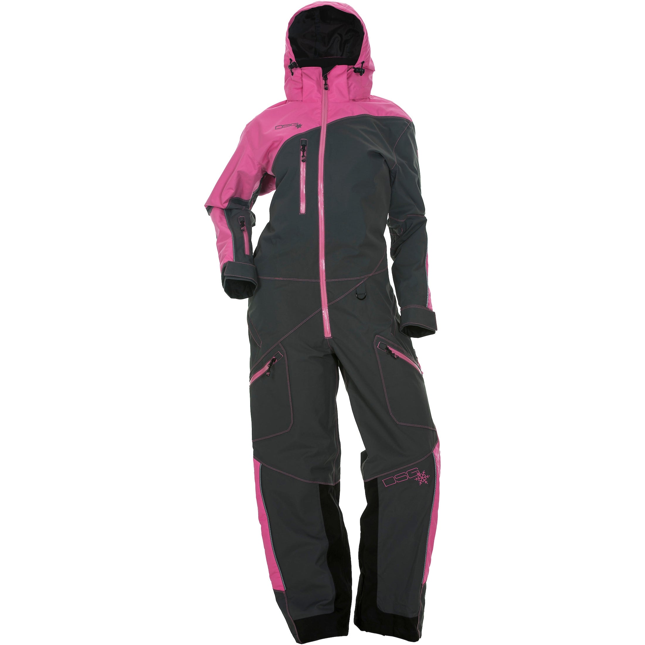 DSG MONOSUIT W/DROP SEAT PINK/GREY SM