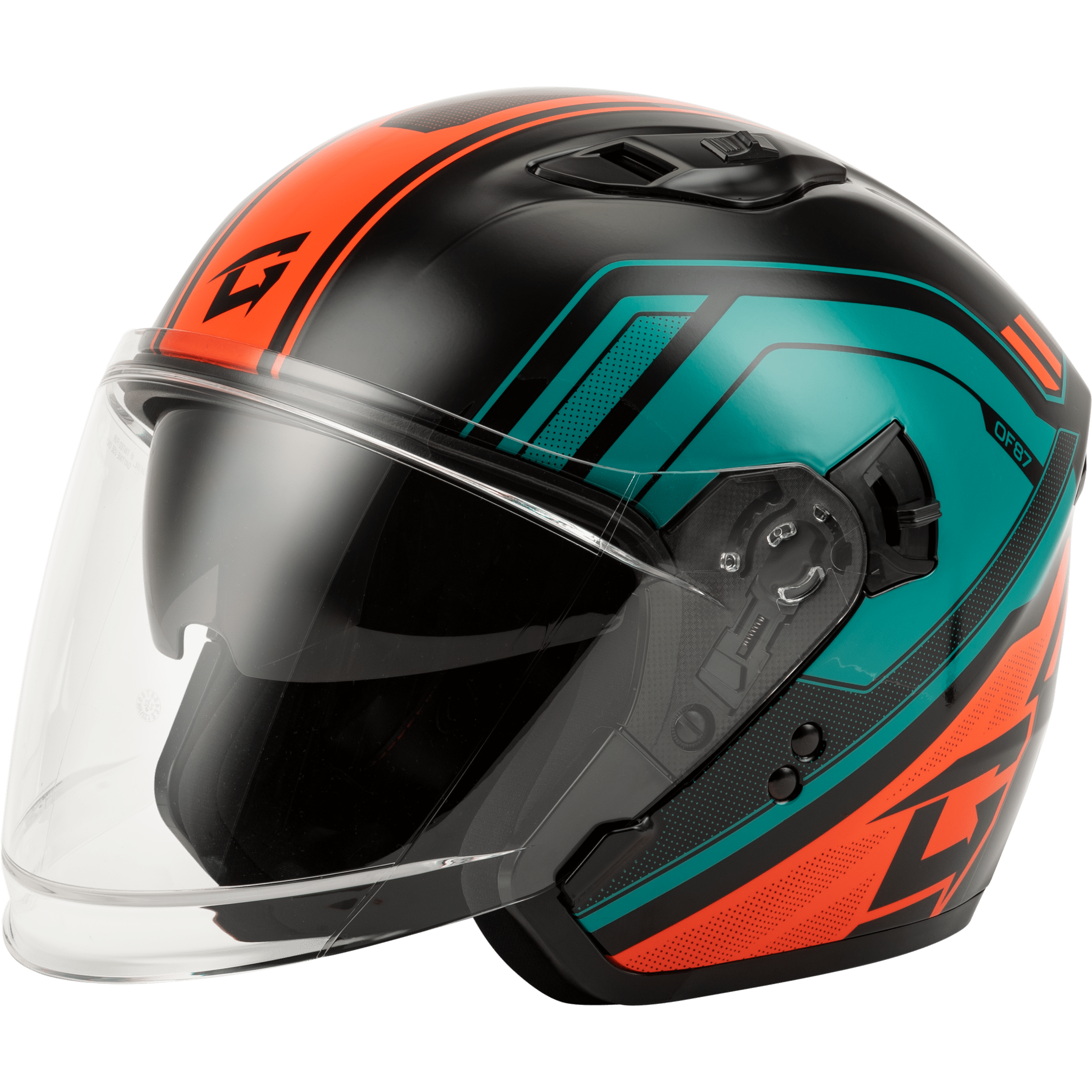 GMAX OF-87 DUKE HELMET W/LED BLK/ORANGE 3X