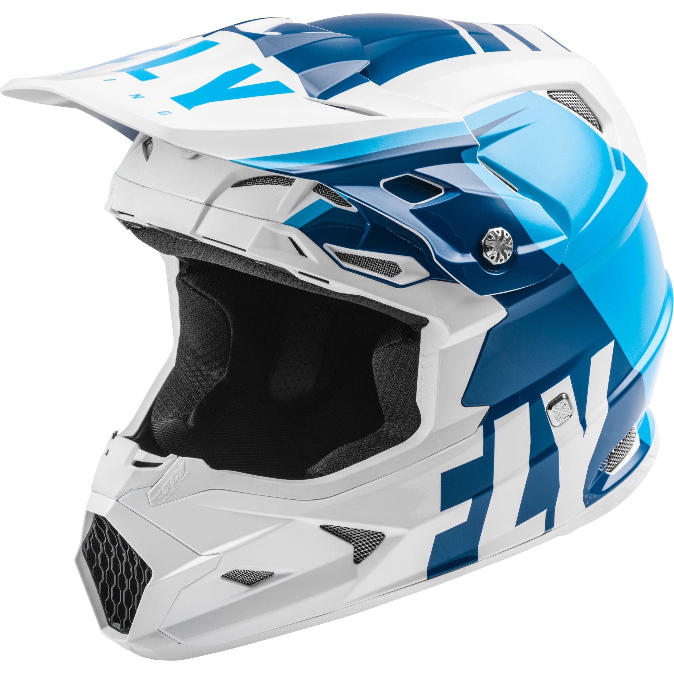 FLY RACING TOXIN TRANSFER HELMET BLUE/WHITE SM