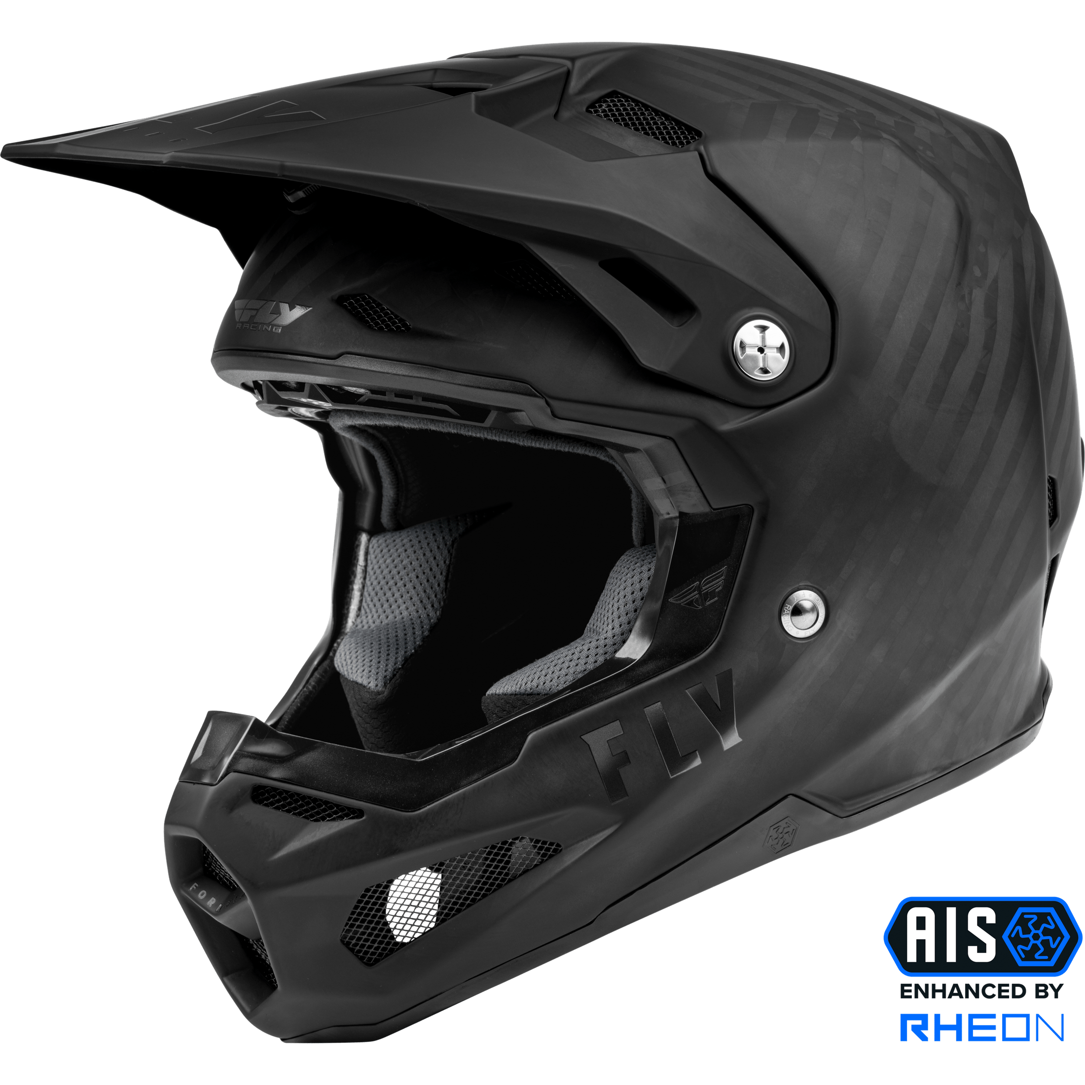 FLY RACING FORMULA CARBON SOLID HELMET MATTE BLACK CARBON 2X
