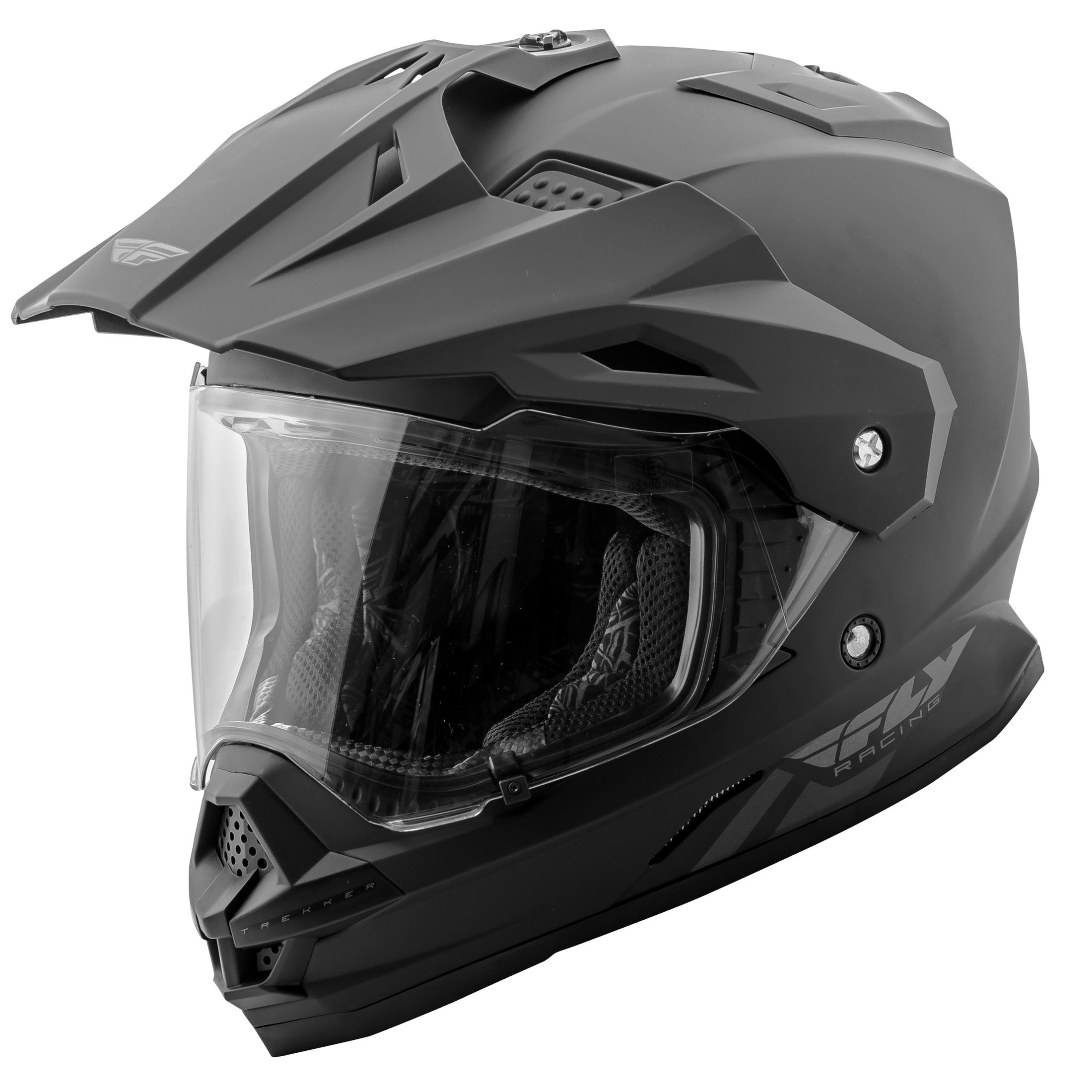 FLY RACING TREKKER SOLID HELMET MATTE BLACK SM