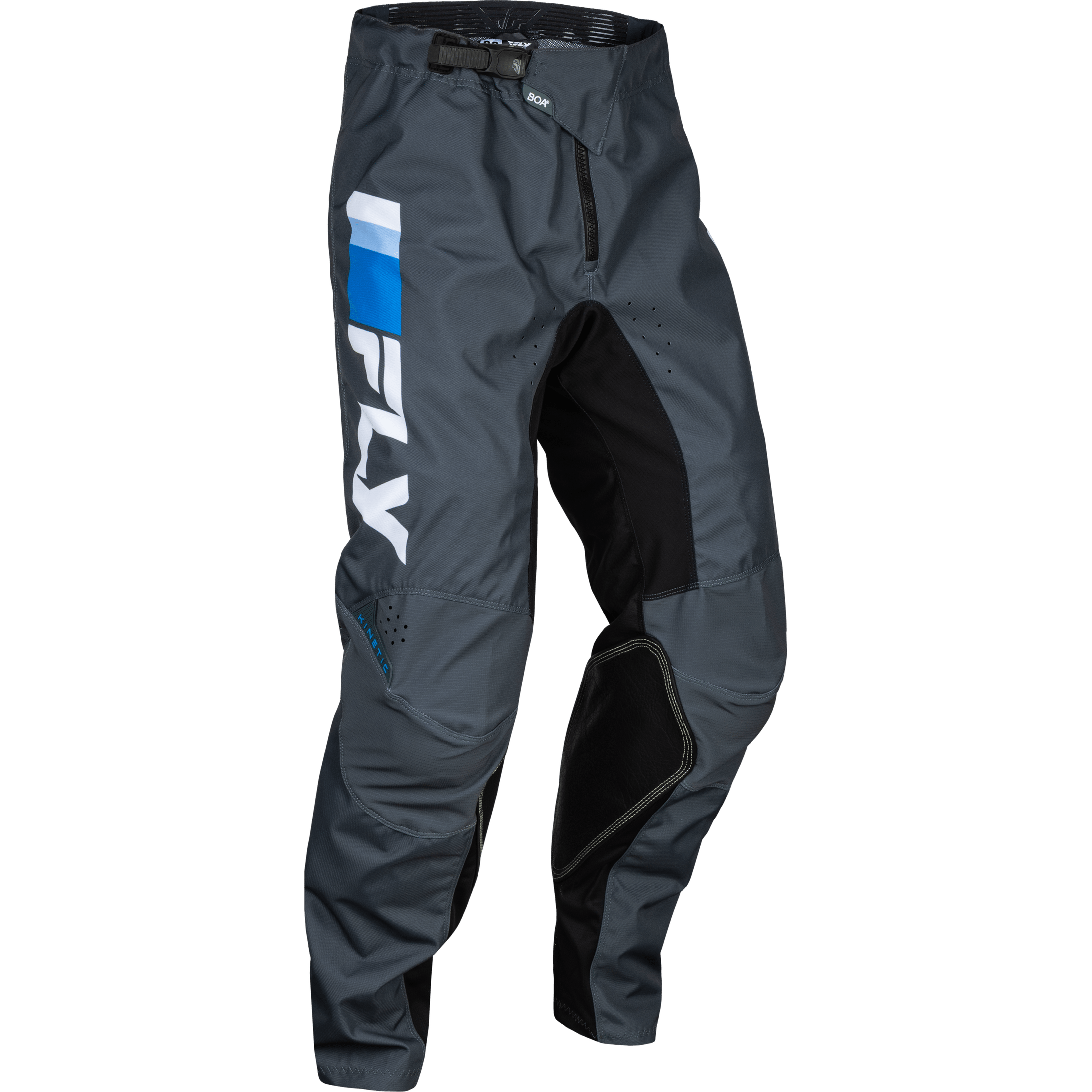 FLY RACING KINETIC PRIX PANTS BRIGHT BLUE/CHARCOAL/WHT SZ 42