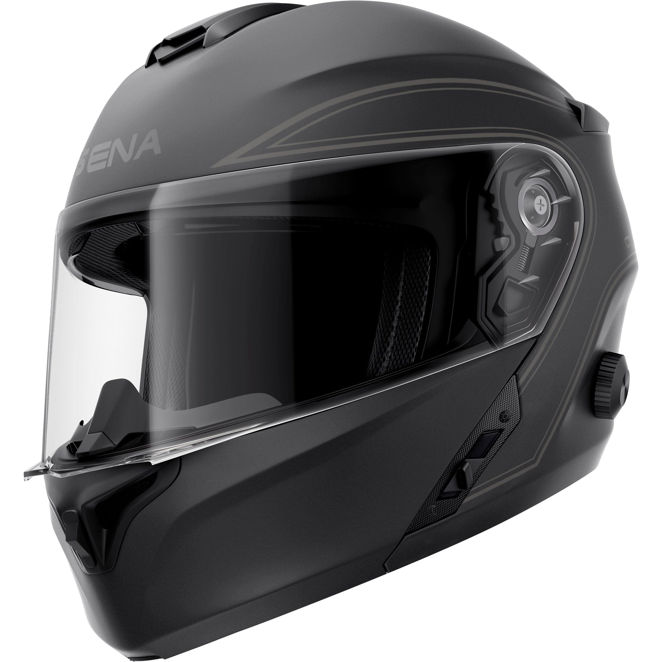 SENA OUTRUSH FLIP-UP BT HELMET MATTE BLACK SM