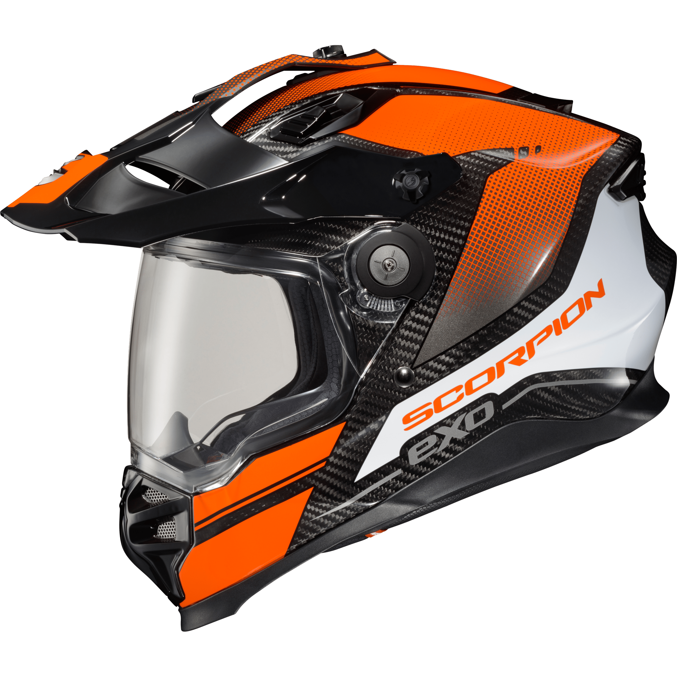 SCORPION EXO XT9000 CARBON FULL-FACE HELMET TRAILHEAD ORANGE LG