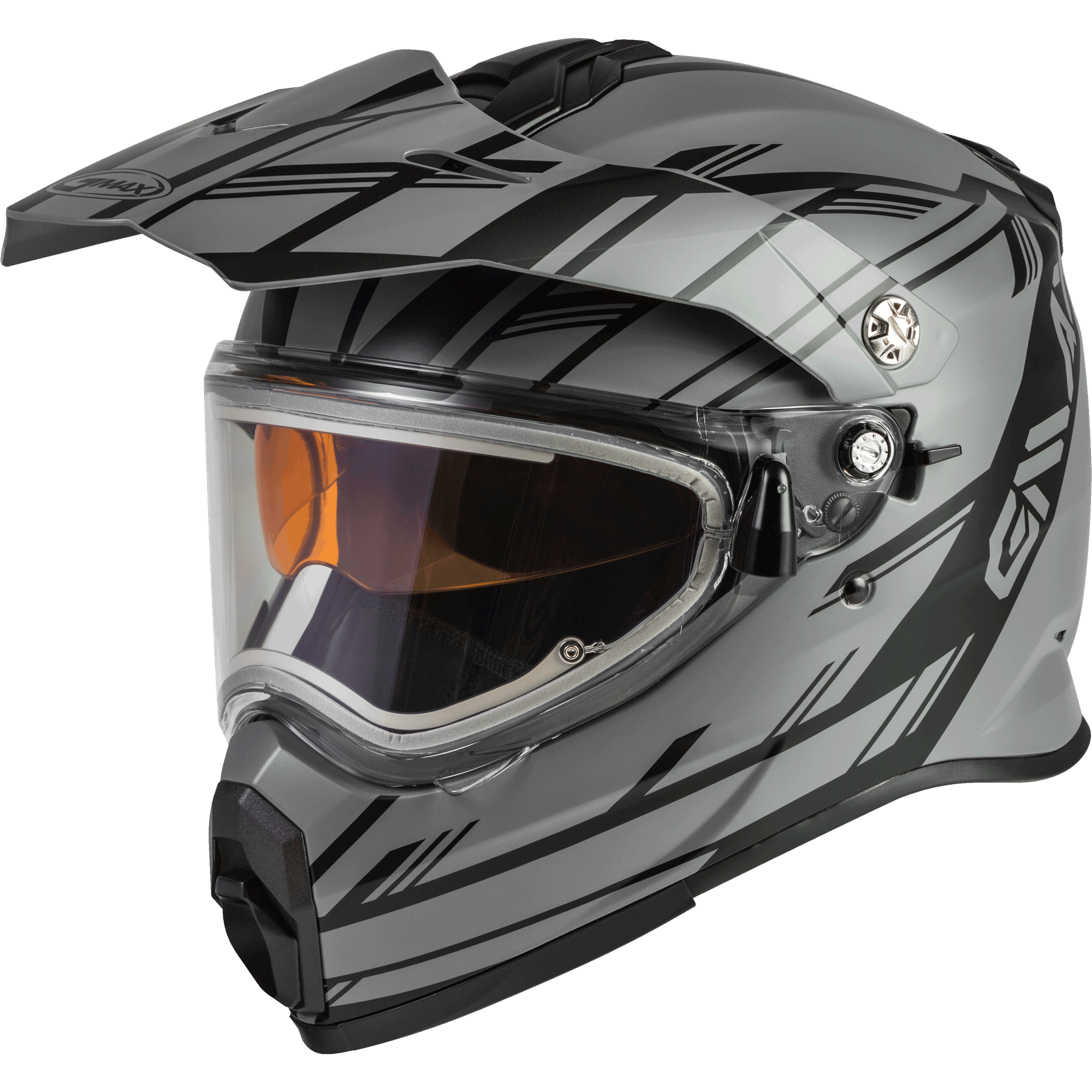 GMAX AT-21S EPIC SNOW HELMET W/ELEC SHIELD MATTE GREY/BLACK LG