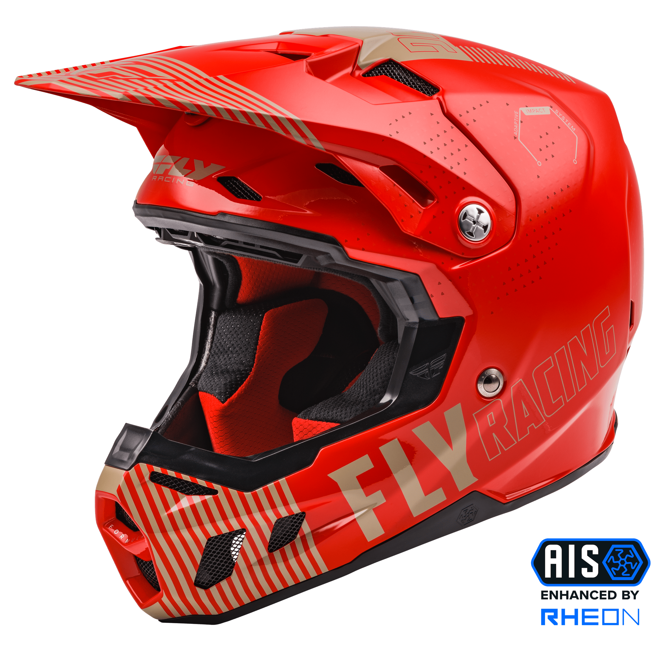 FLY RACING FORMULA CC PRIMARY HELMET RED/KHAKI LG