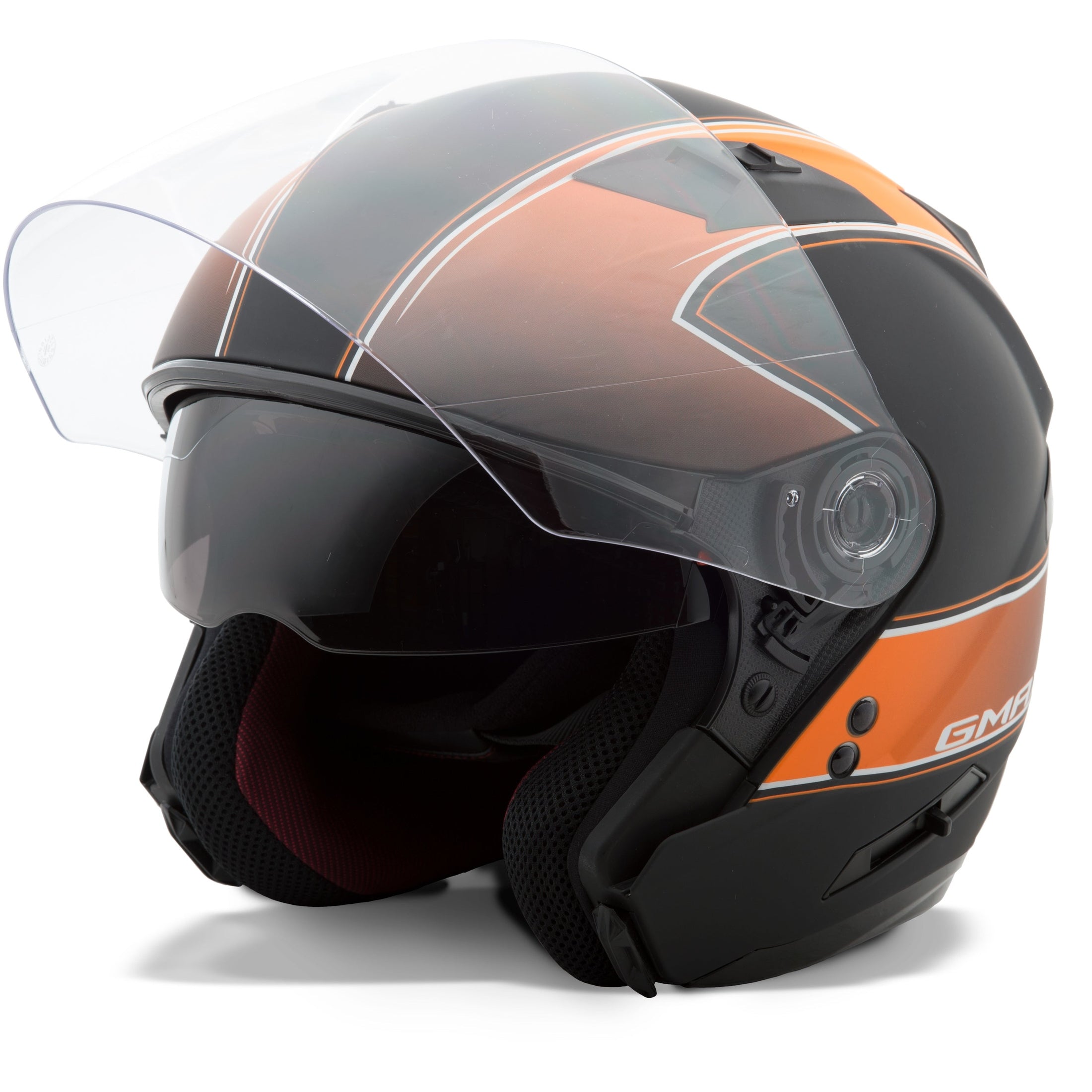 GMAX OF-77 OPEN-FACE CLASSIC HELMET MATTE BLACK/ORANGE 3X
