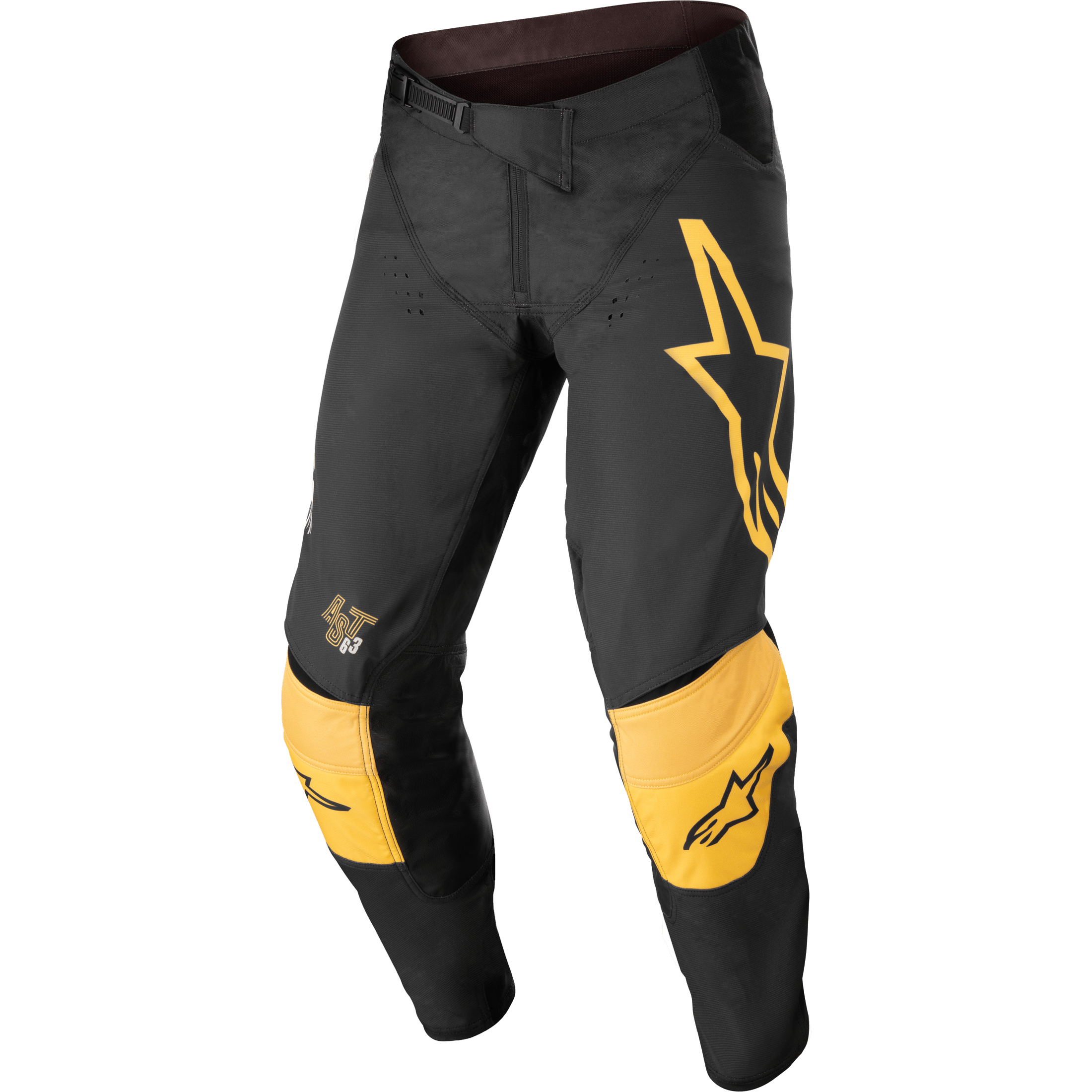 ALPINESTARS TECHSTAR QUADRO PANTS BLACK/YELLOW/TANGERINE SZ 32