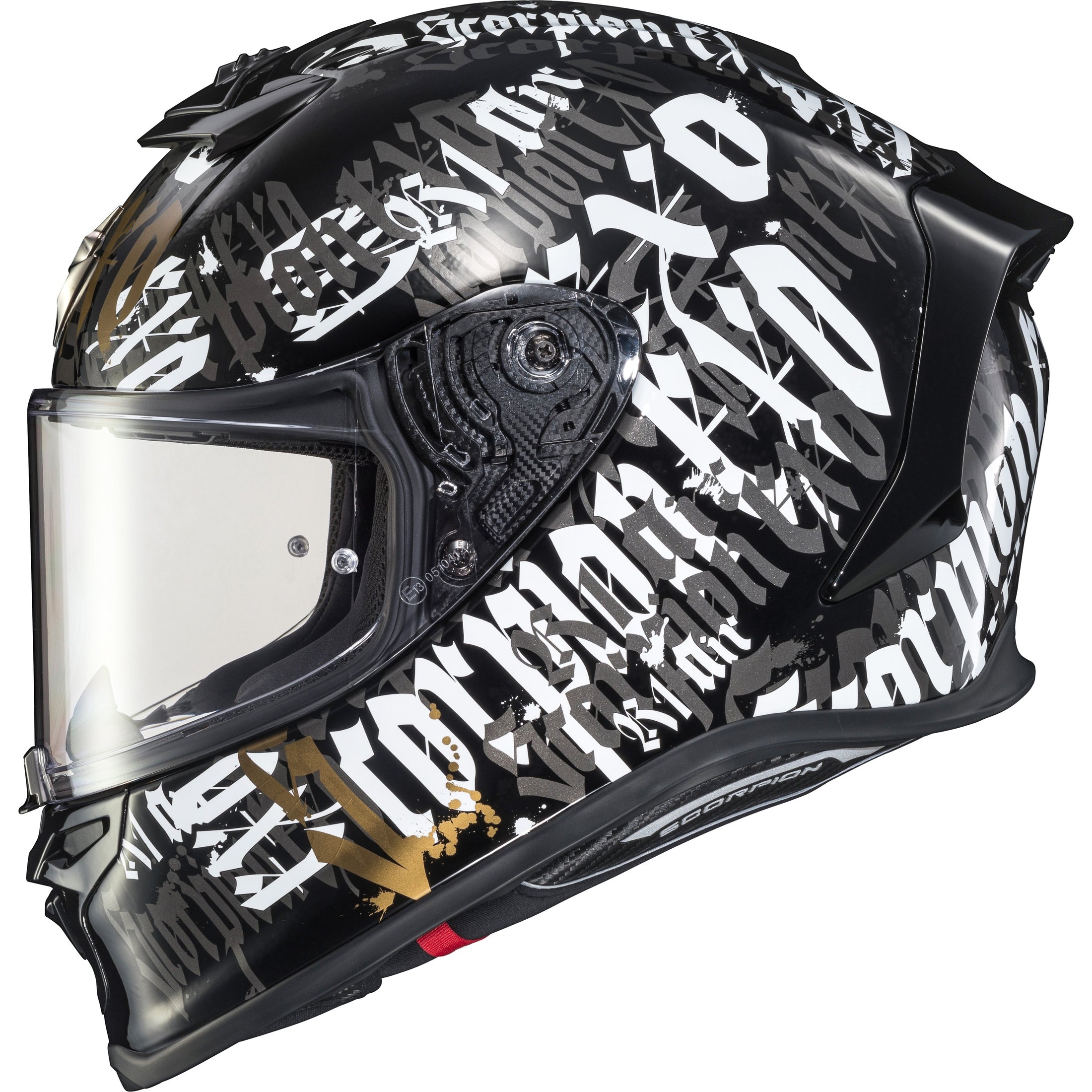 SCORPION EXO EXO-R1 AIR FULL FACE HELMET BLACKLETTER BLACK 3X
