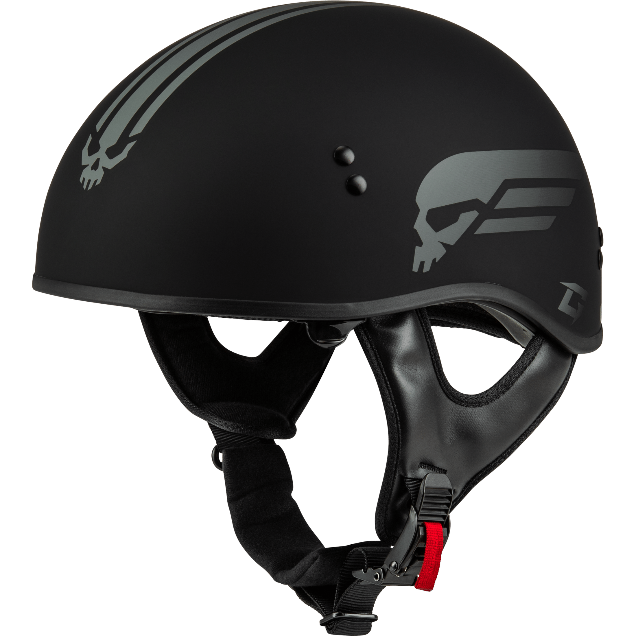GMAX HH-65 RETRIBUTION HELMET MATTE BLACK/SILVER MD
