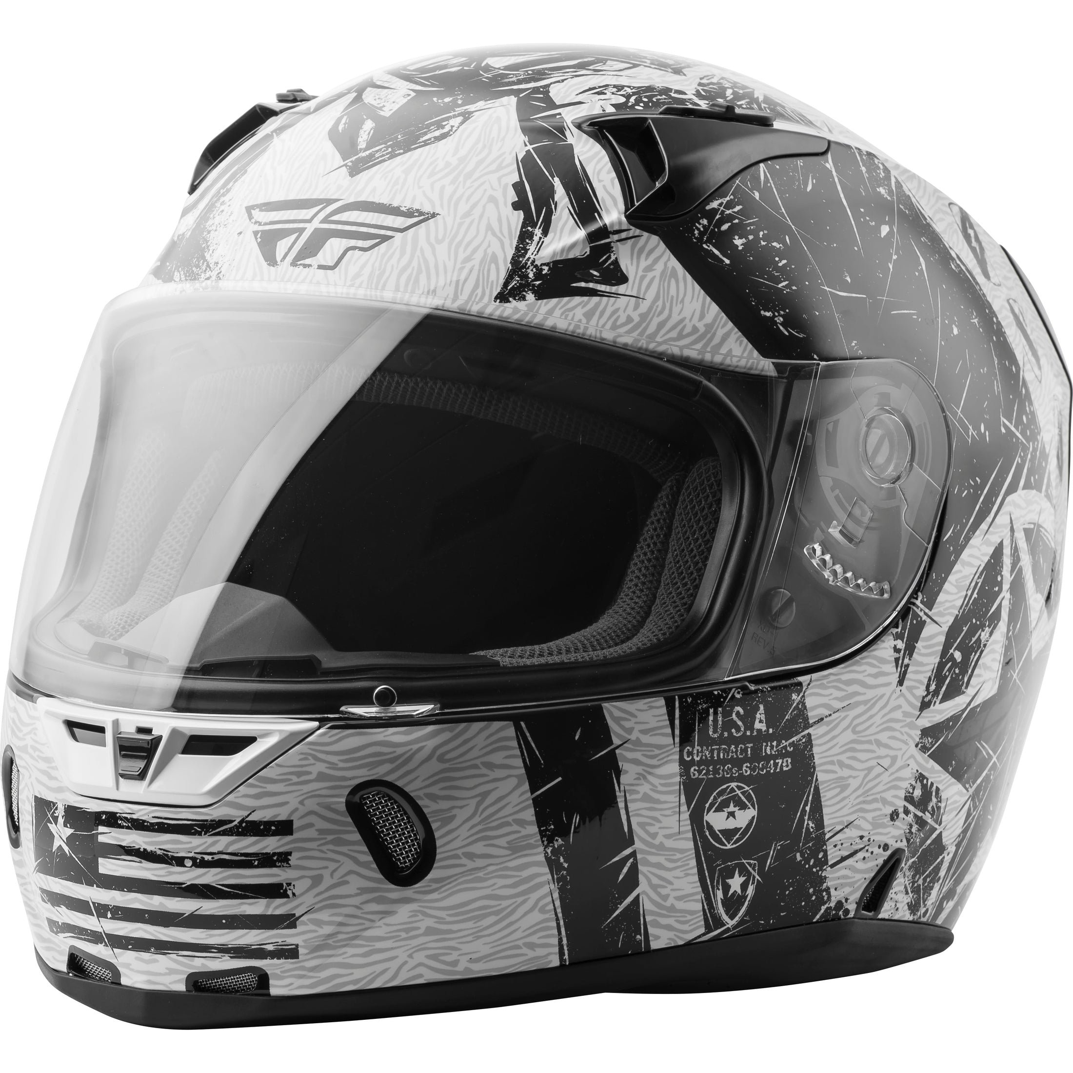 FLY RACING REVOLT LIBERATOR HELMET WHITE/BLACK MD