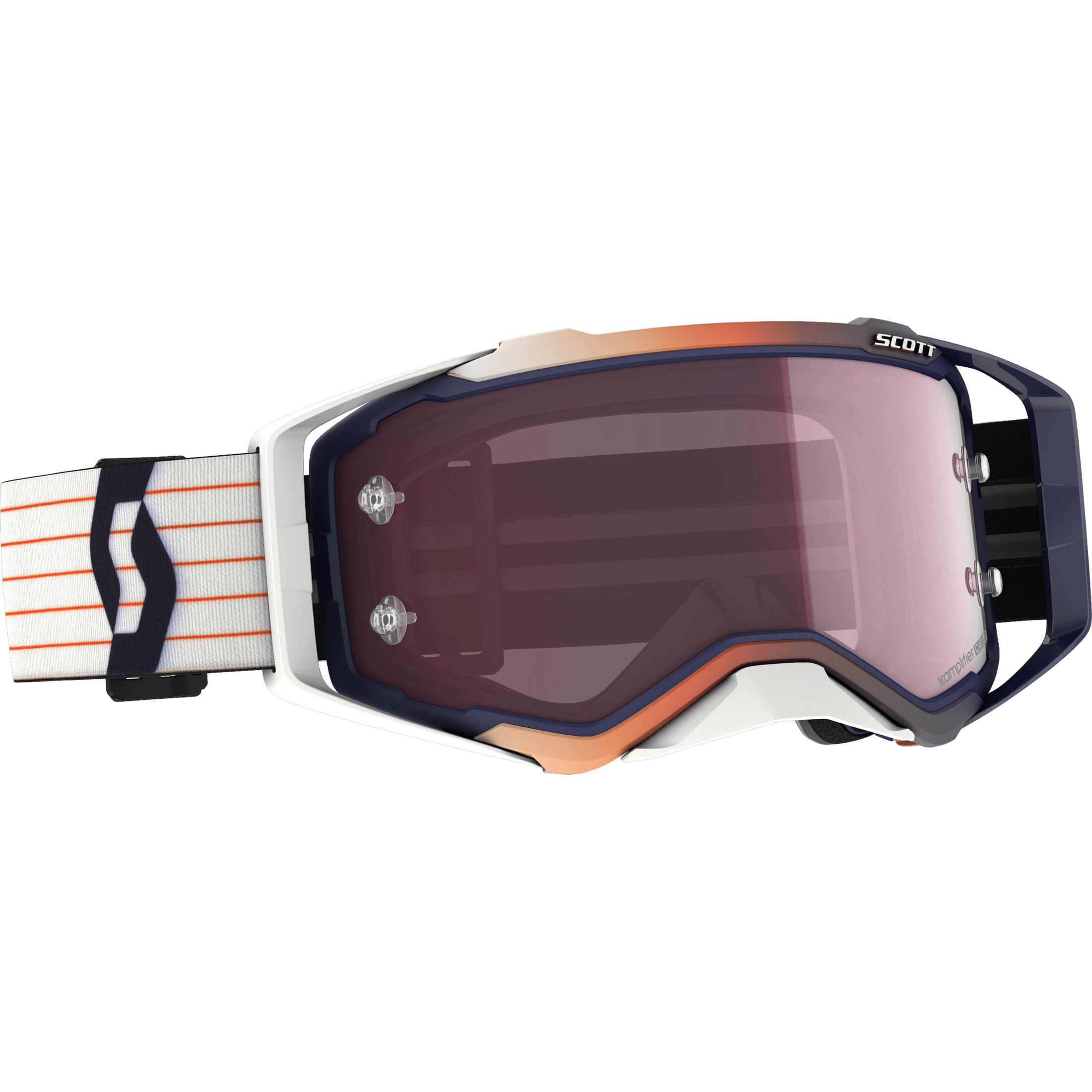 SCOTT PROSPECT GOGGLE BLUE/WHITE W/ROSE AMP WORKS