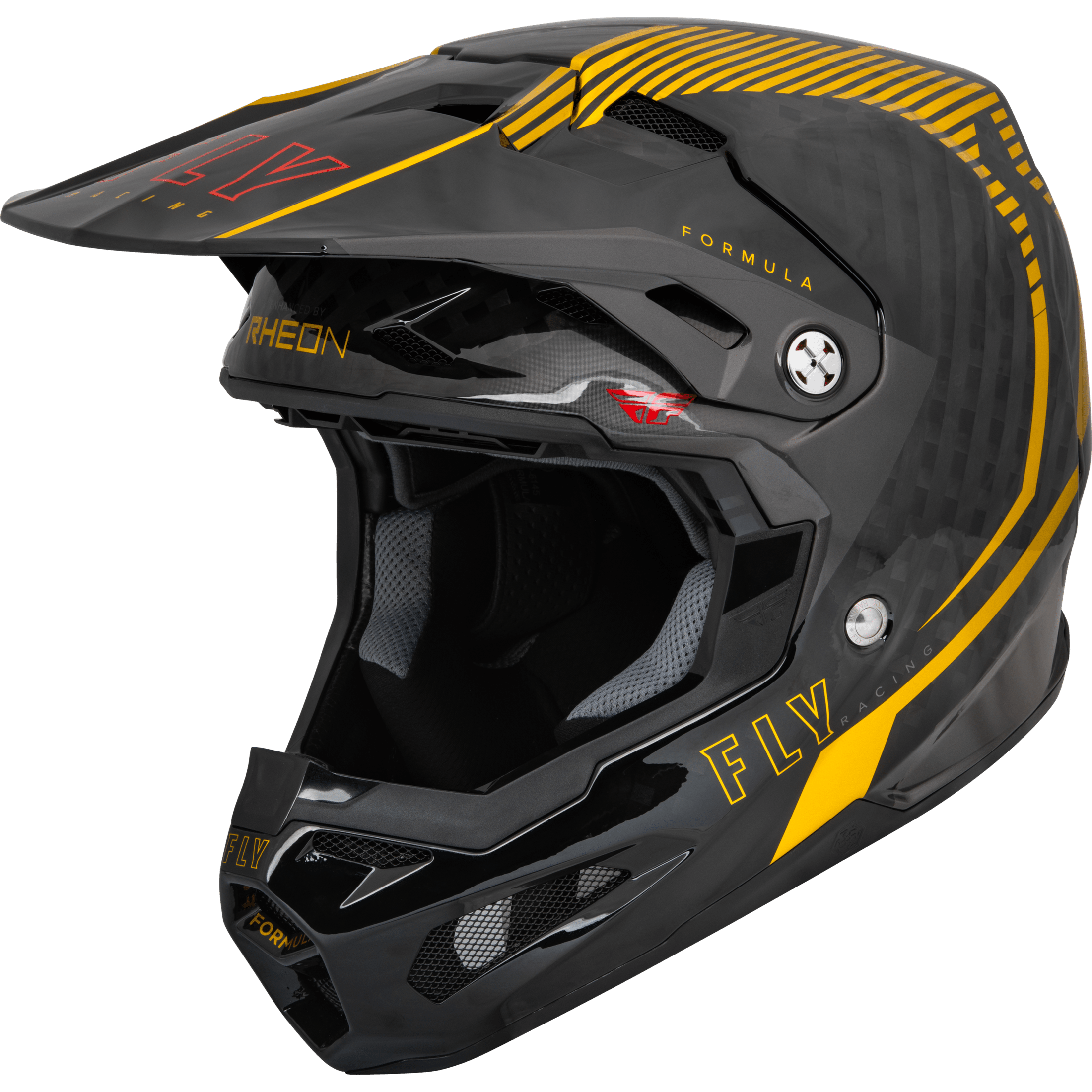 FLY RACING FORMULA CARBON TRACER HELMET GOLD/BLACK XL